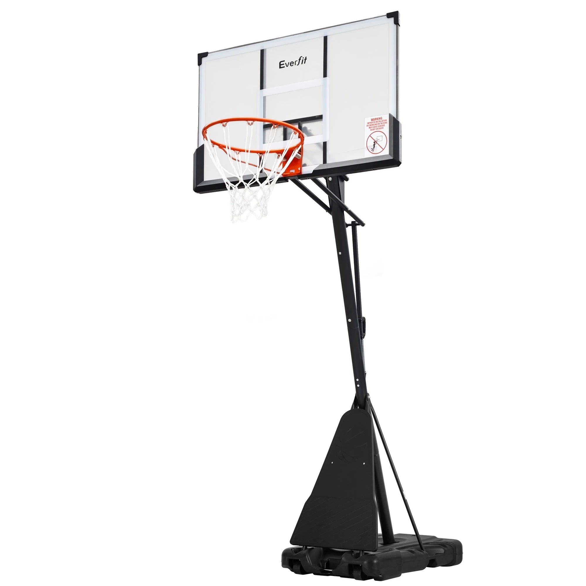 1 Everfit 3.05M Basketball Hoop Stand System Portable Height Adjustable Net Ring - Black, 1 of 8