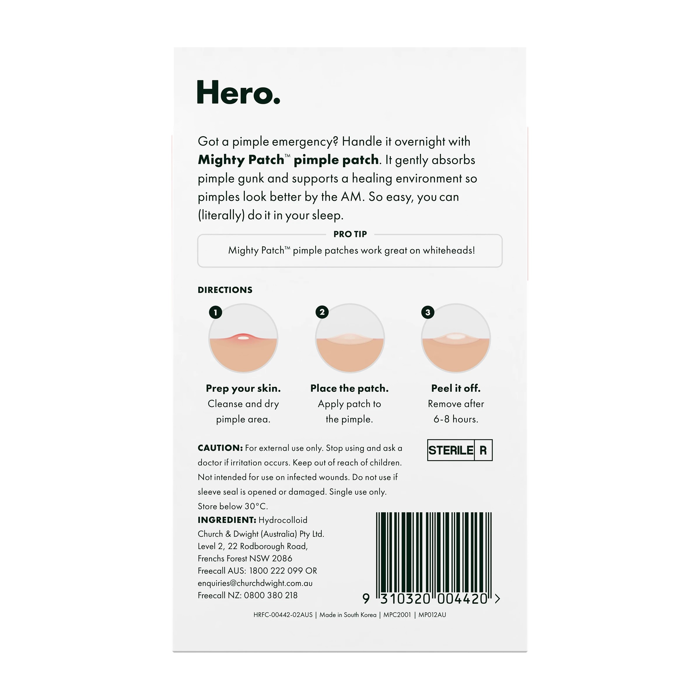 2 Hero 24 Pack Mighty Patch The Original Pimple Patches - Hydrocolloid, 2 of 10