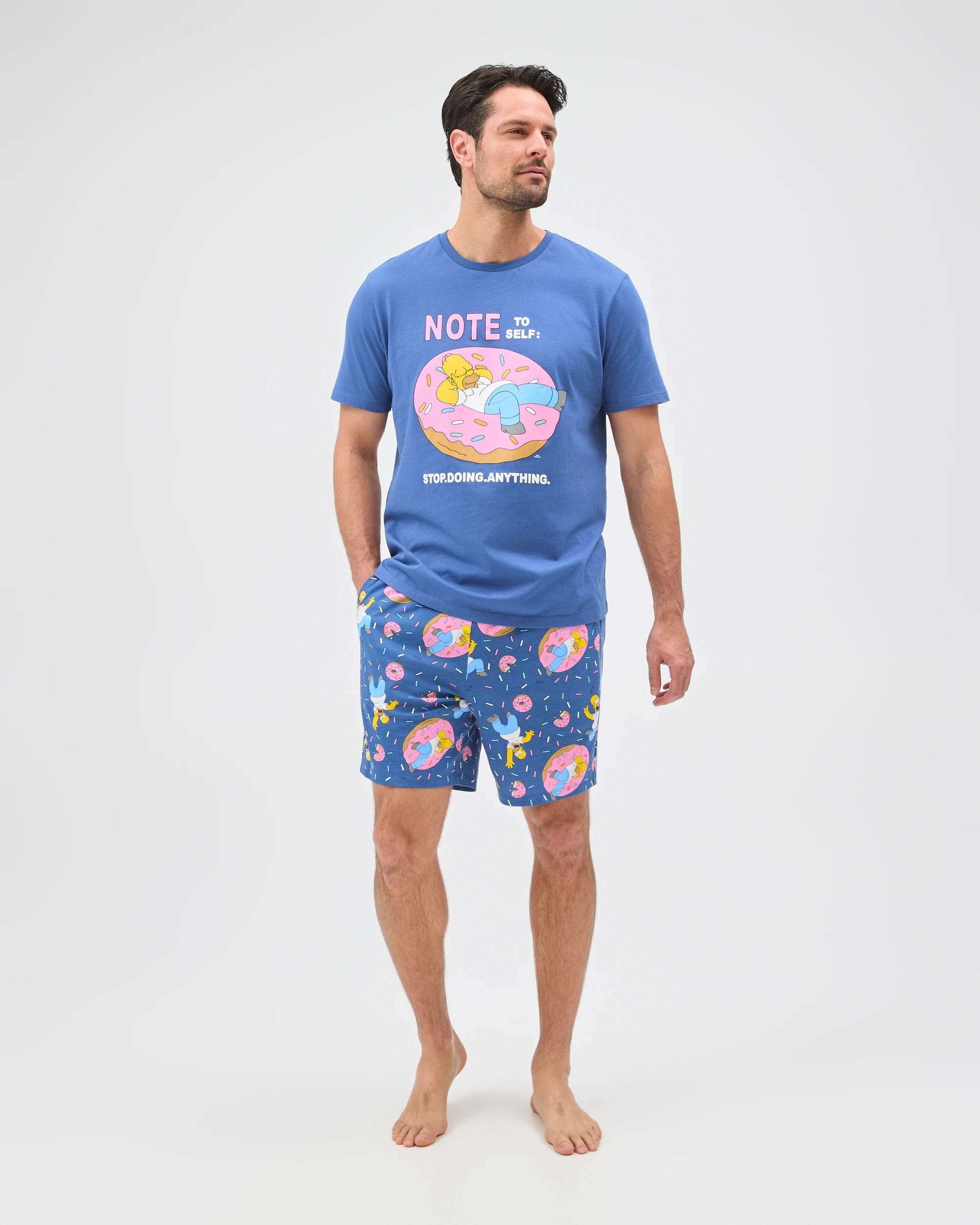 1 Licensed The Simpsons Australian Cotton Pyjama Set BLUE SIMPSONS, 1 of 7