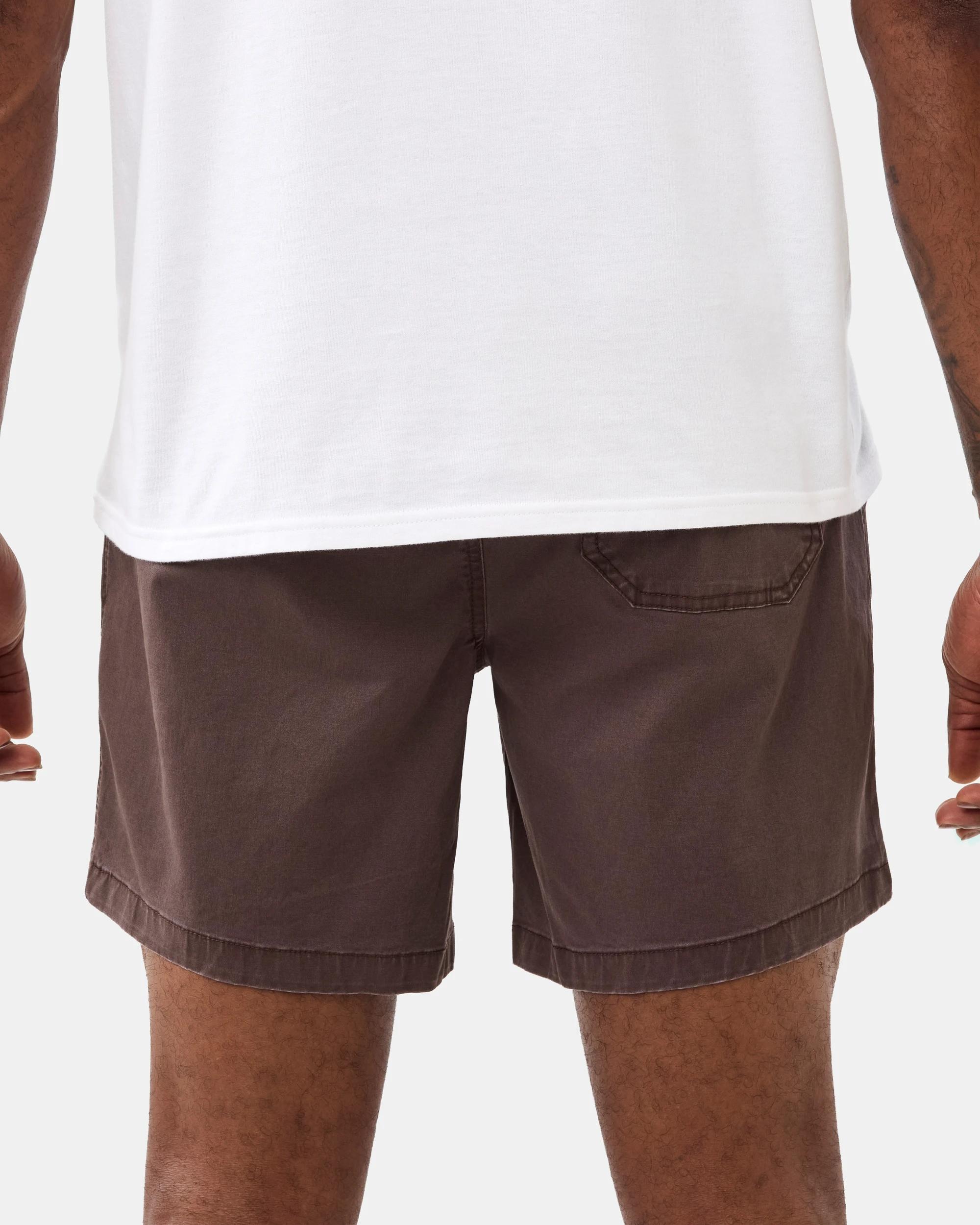 3 Elastic Waist Washed Volley Shorts Brn Mulch, 3 of 6