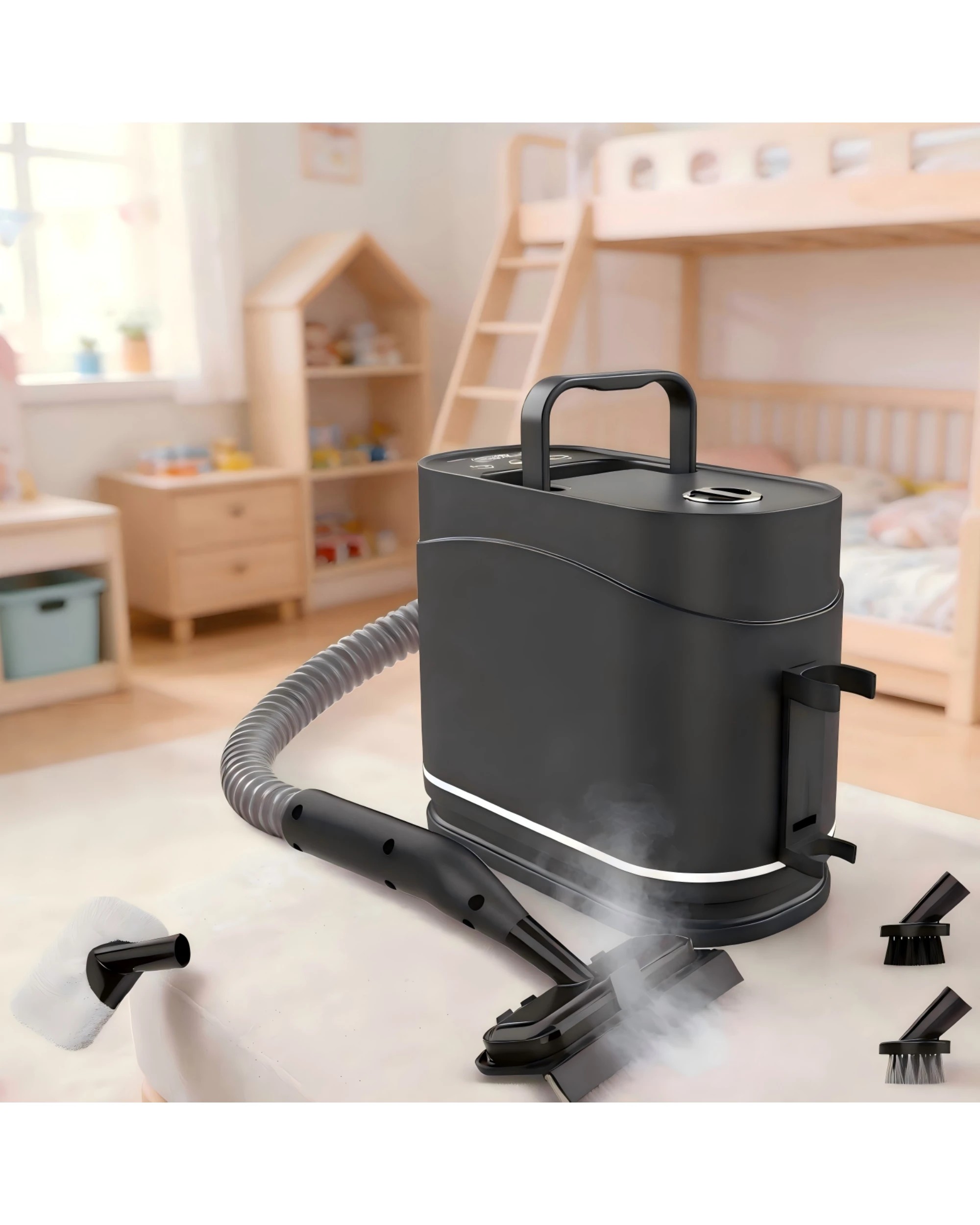 6 Yopower 1500W Steam Cleaner with 5-Brush 1.5L Tank for Home Kitchen Tile Floor - Black, 6 of 6