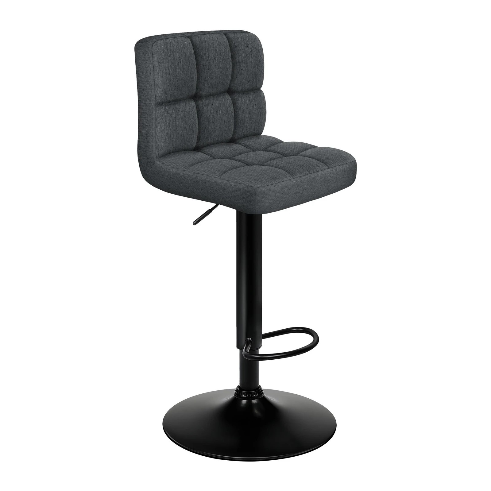 4 Alfordson 4x Bar Stools Ralph Kitchen Swivel Chair Fabric Gas Lift - Grey, 4 of 10