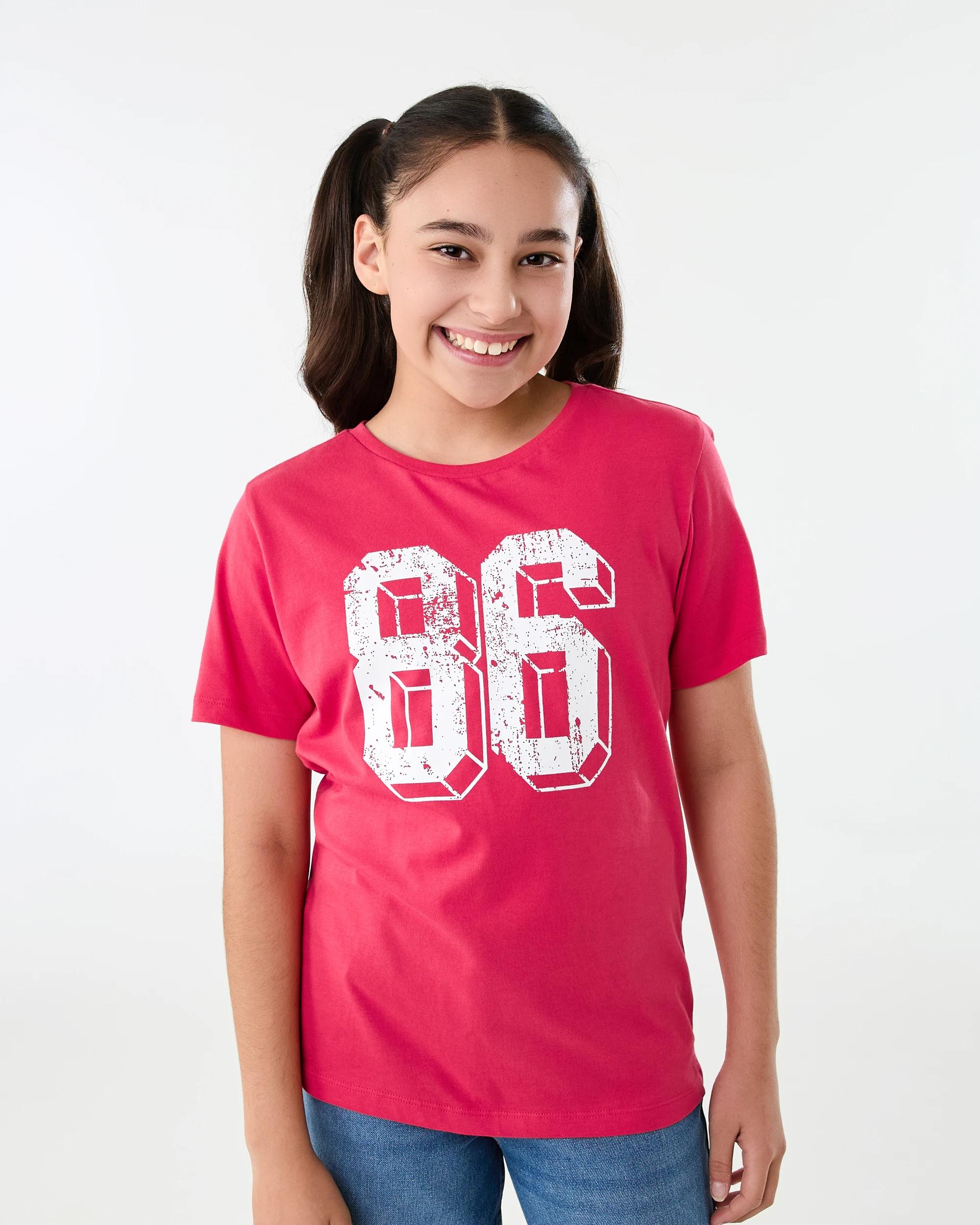 1 Short Sleeve Printed T-shirt Red Number, 1 of 7