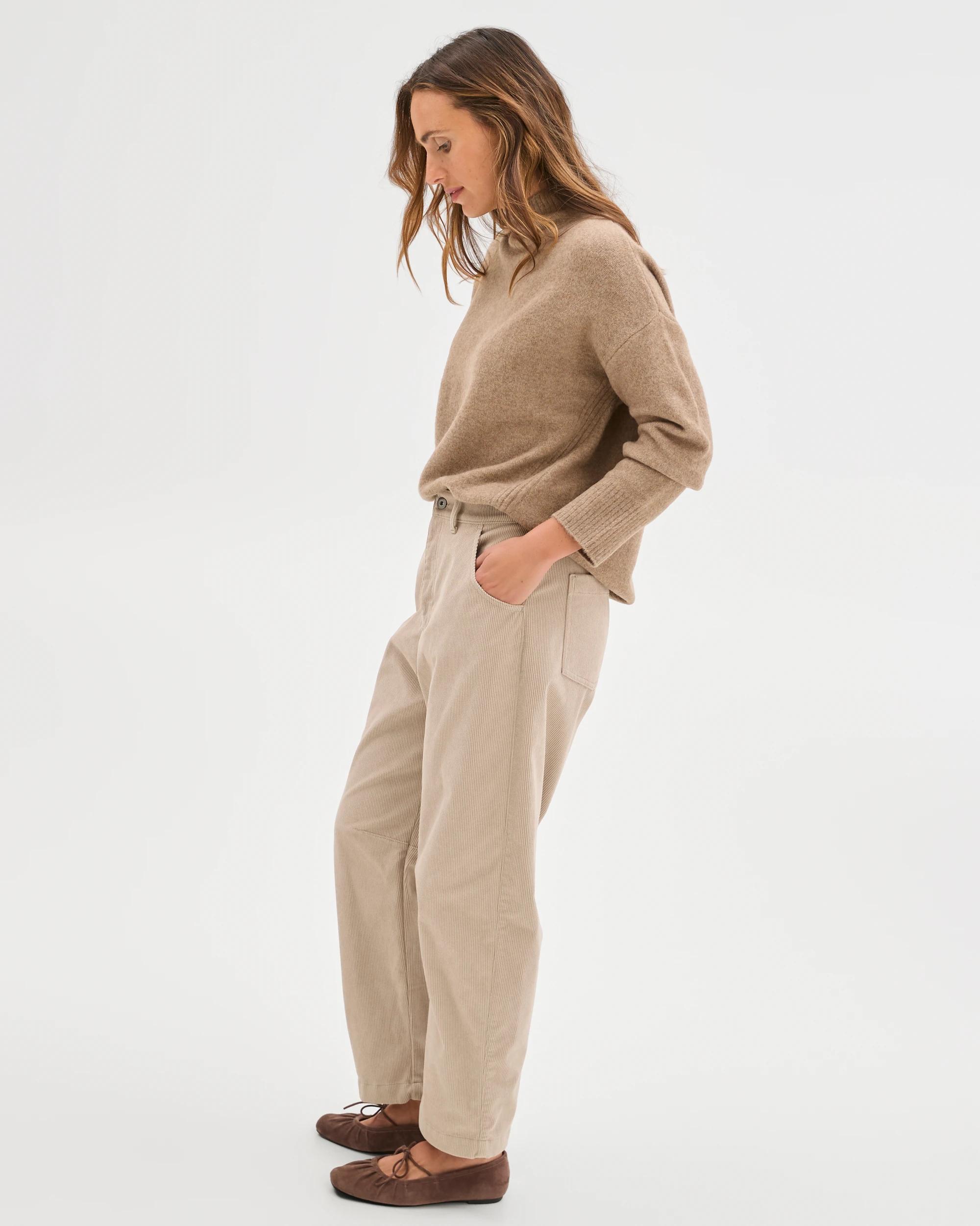 2 Target Woman Crop Length Wide Leg Corduroy Pants BIRCH, 2 of 7