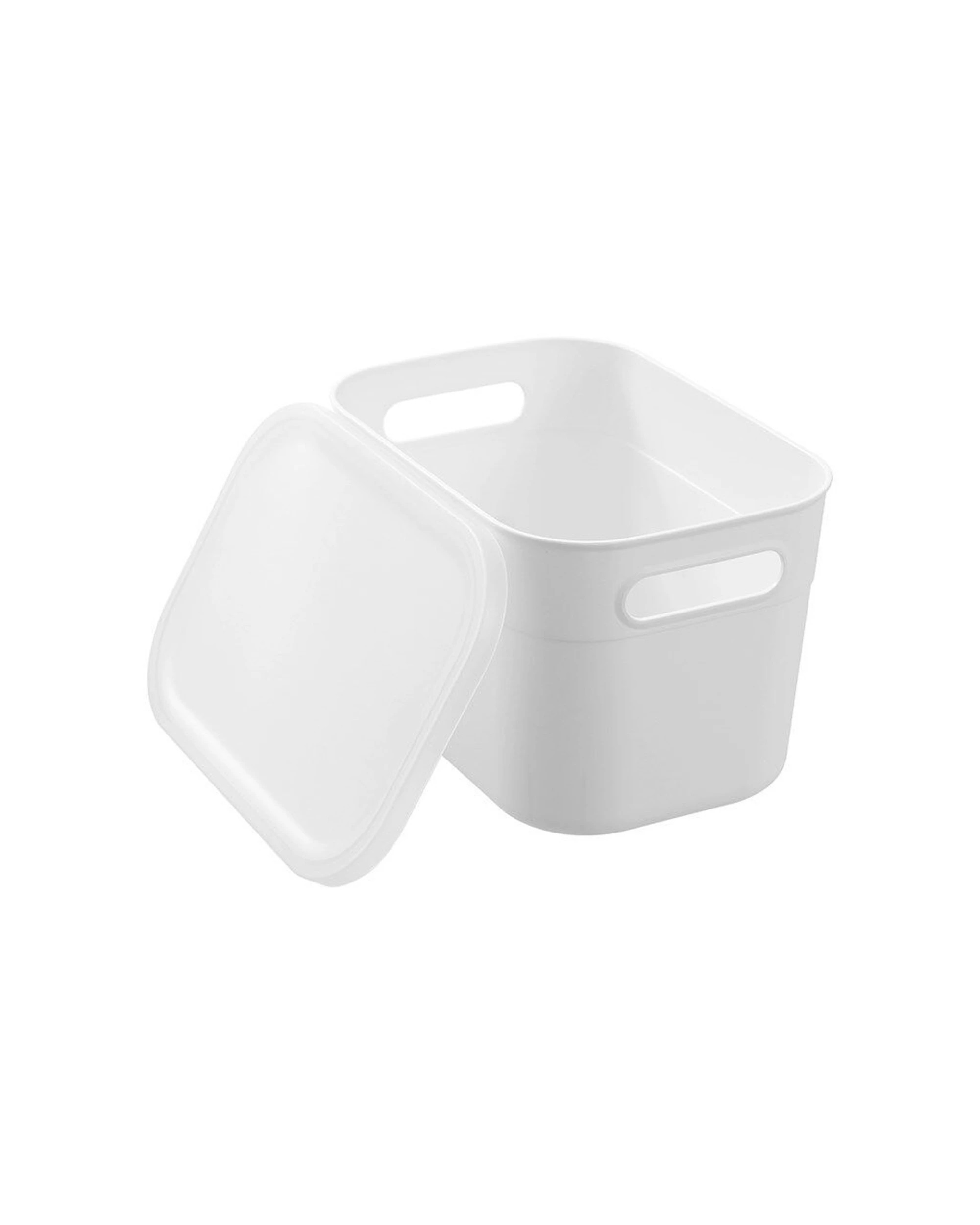 2 Boxsweden Stackable Durable Storage Container With Lid 24.5cm 5L.
 - white, 2 of 5