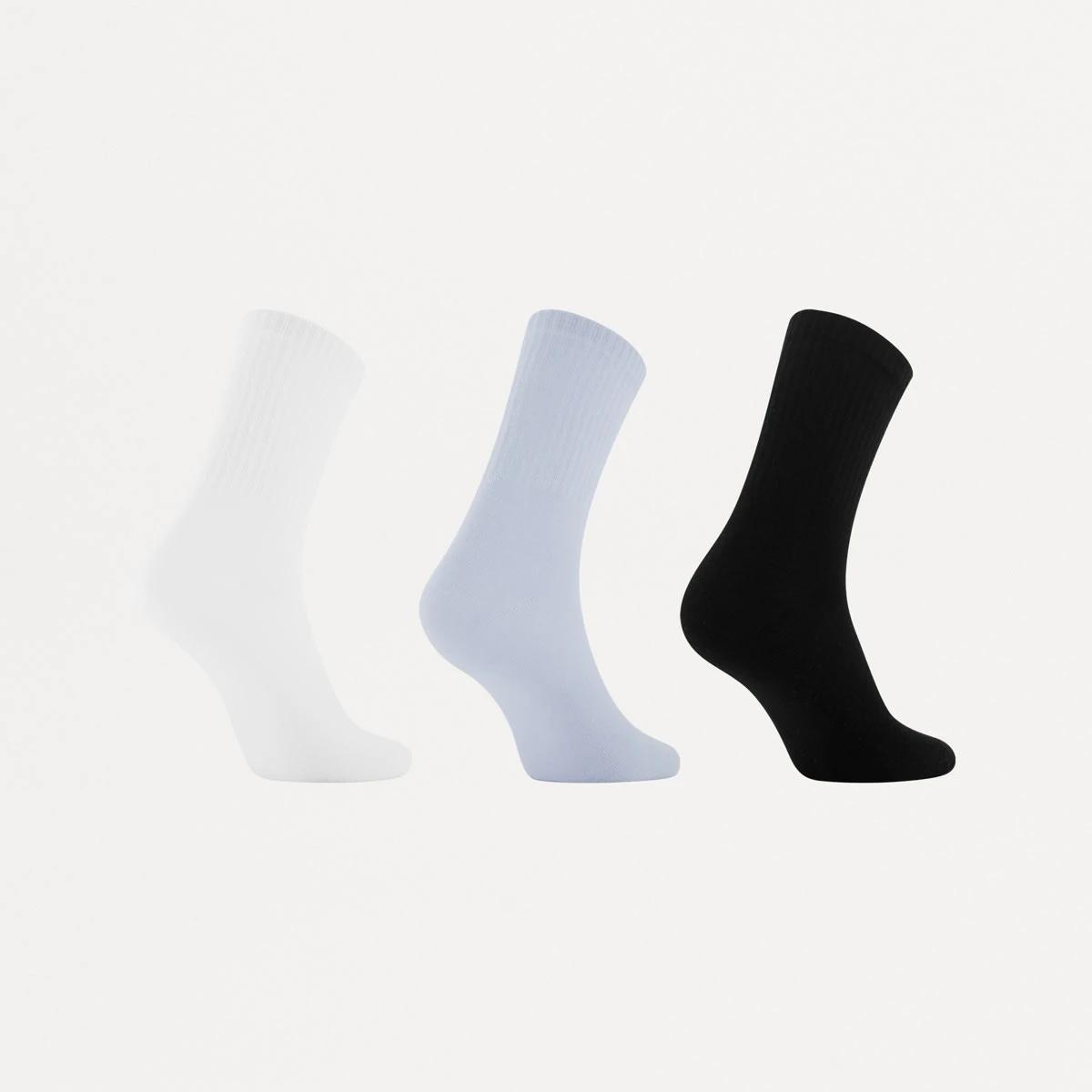 2 3 Pack Rib Quarter Crew Socks BOW CREW, 2 of 3