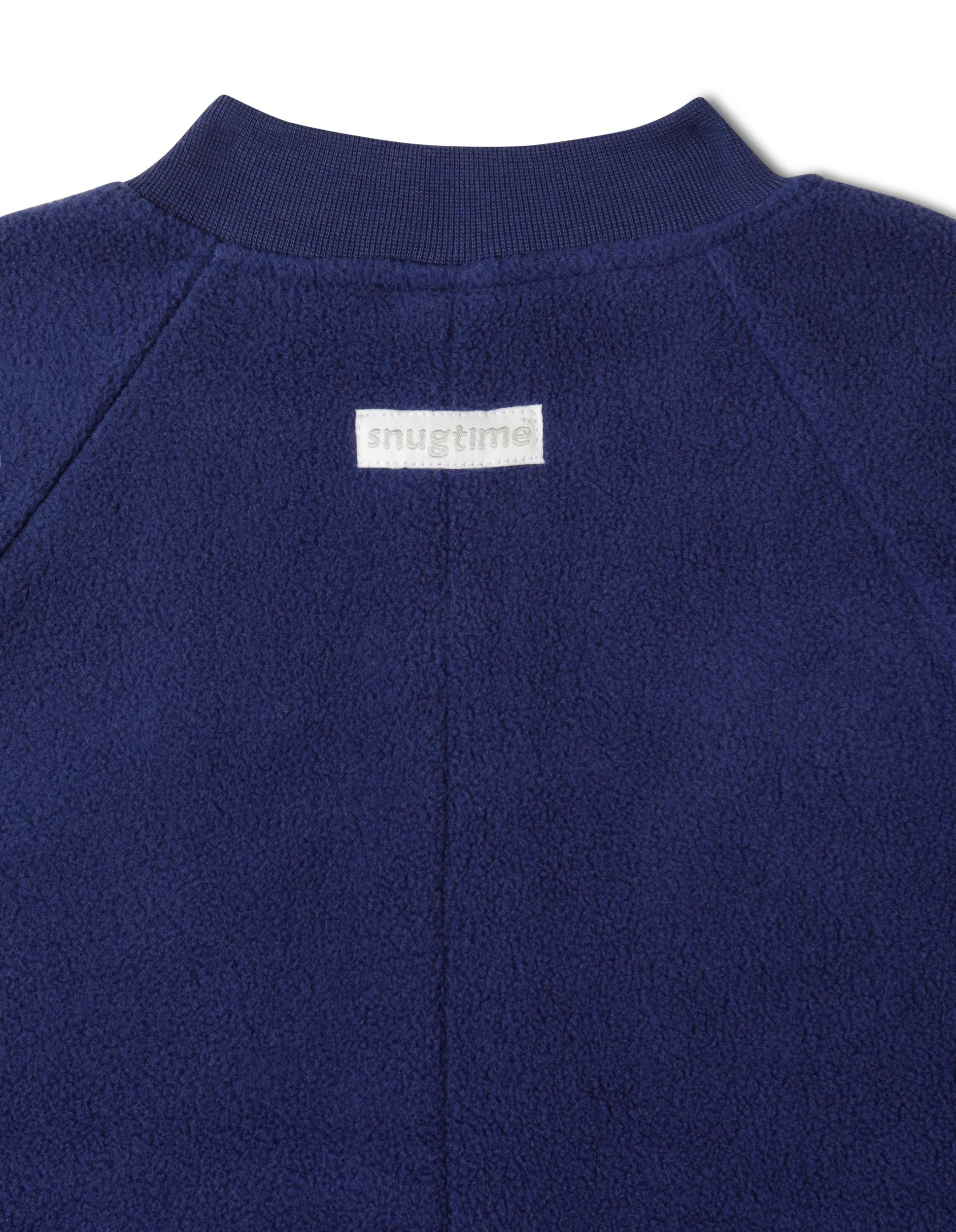 6 Snugtime Lined polar fleece blanket sleeper Navy size 6 NAVY, 6 of 7