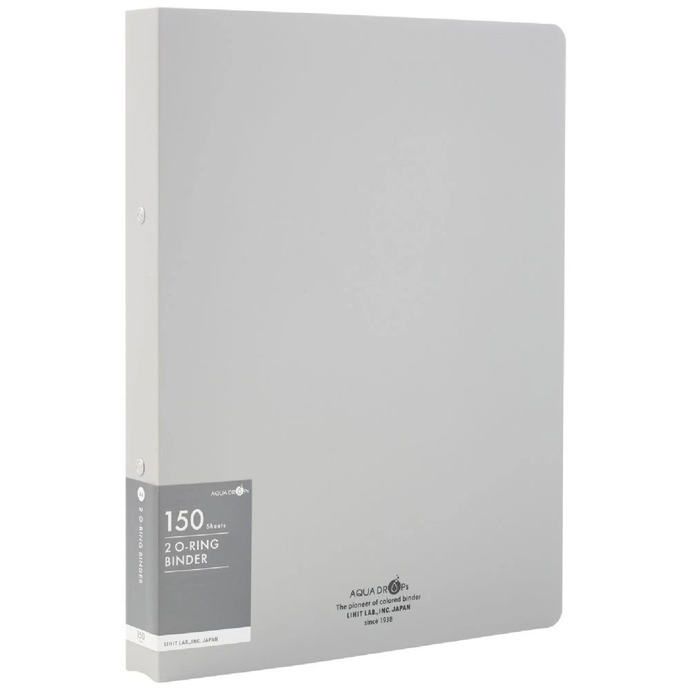 1 Aqua Drops A4 Twist Binder 2-O 18mm Vivid Grey, 1 of 4