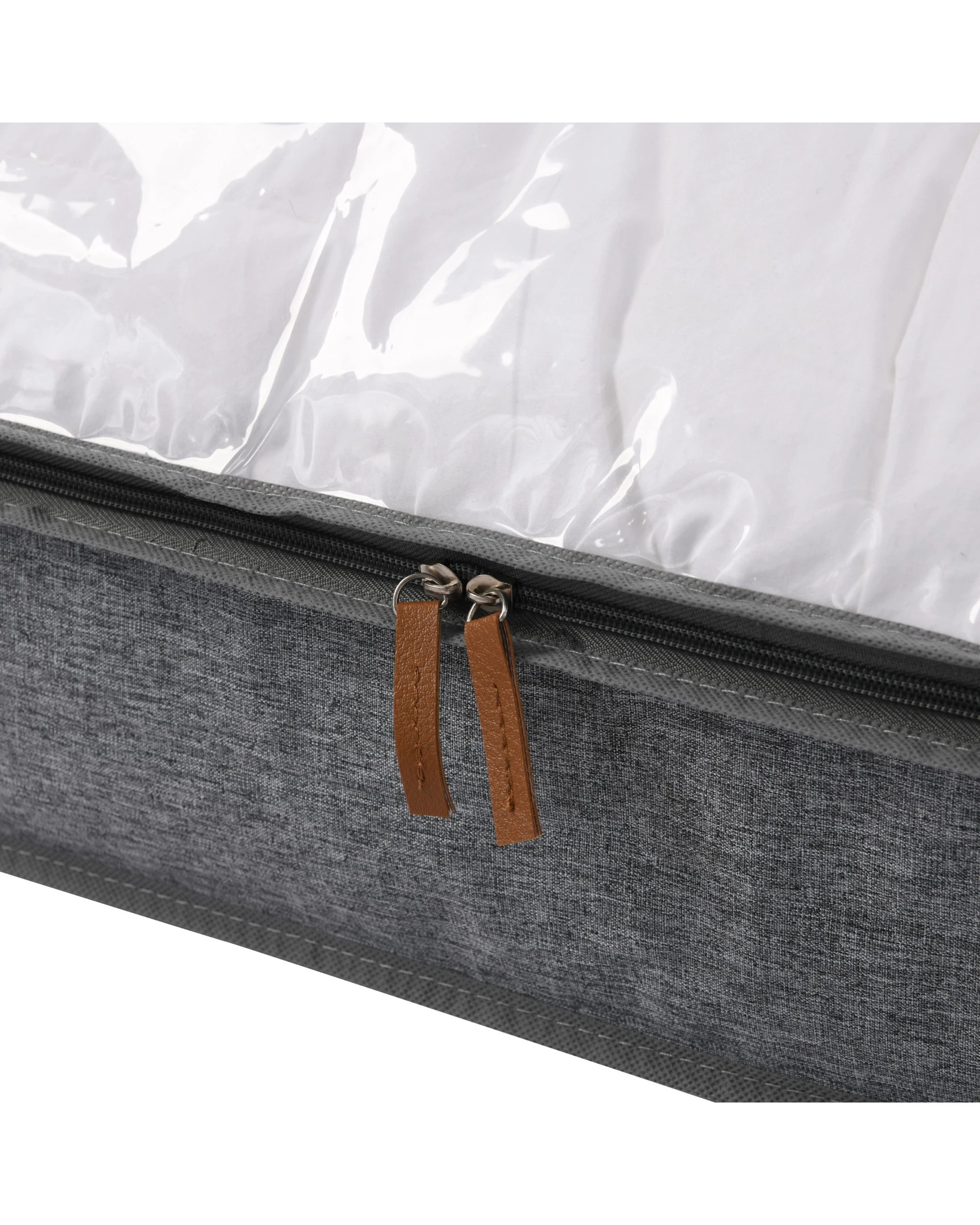 6 Takara Kicho Fabric Collapsible Underbed Storage Case Set of 3 - Grey, 6 of 6