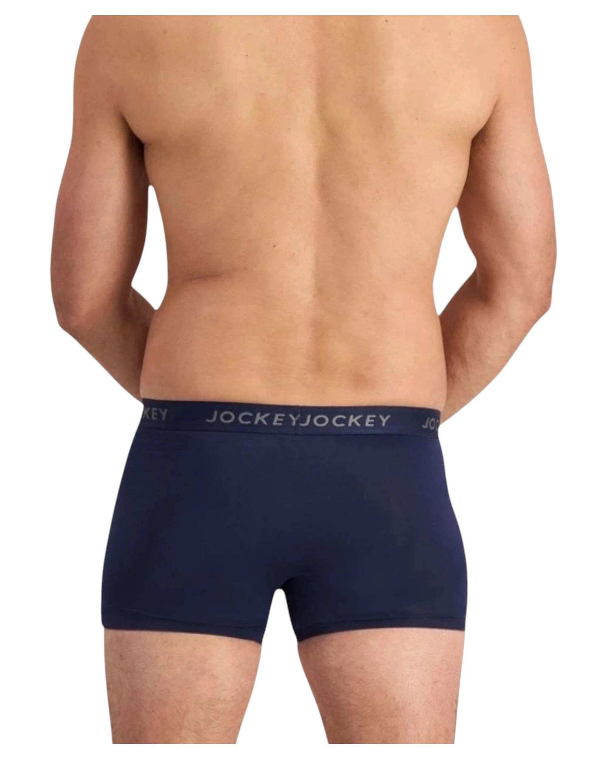 6 Jockey 2 Pack Mens Comfort Classics Microfibre Trunks Underwear NAVY MARLE, 6 of 7