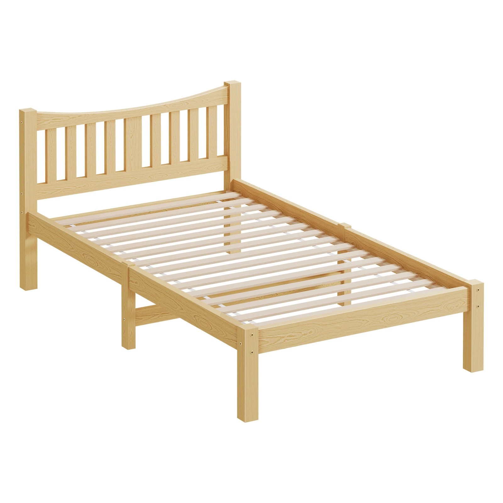 10 Alfordson Bed Frame Wooden King Single Solid Pine Timber Base Cambrie - Natural, 10 of 10