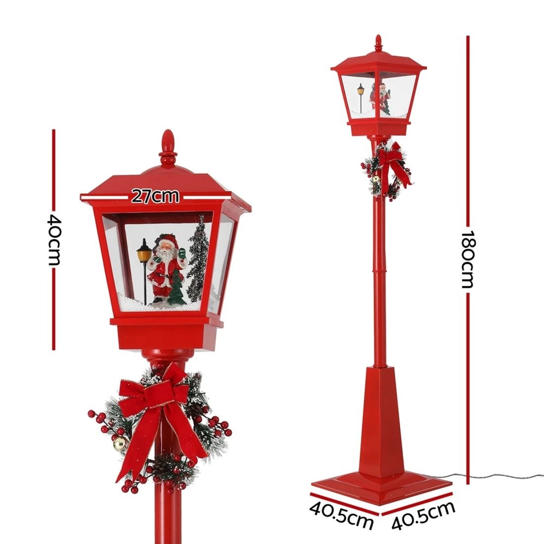 2 Jingle Jollys 1.8m Christmas Lamp Post Lights Led Outdoor Decorations Durable Space Saving Modern Decor Sturdy
 - Red, 2 of 7