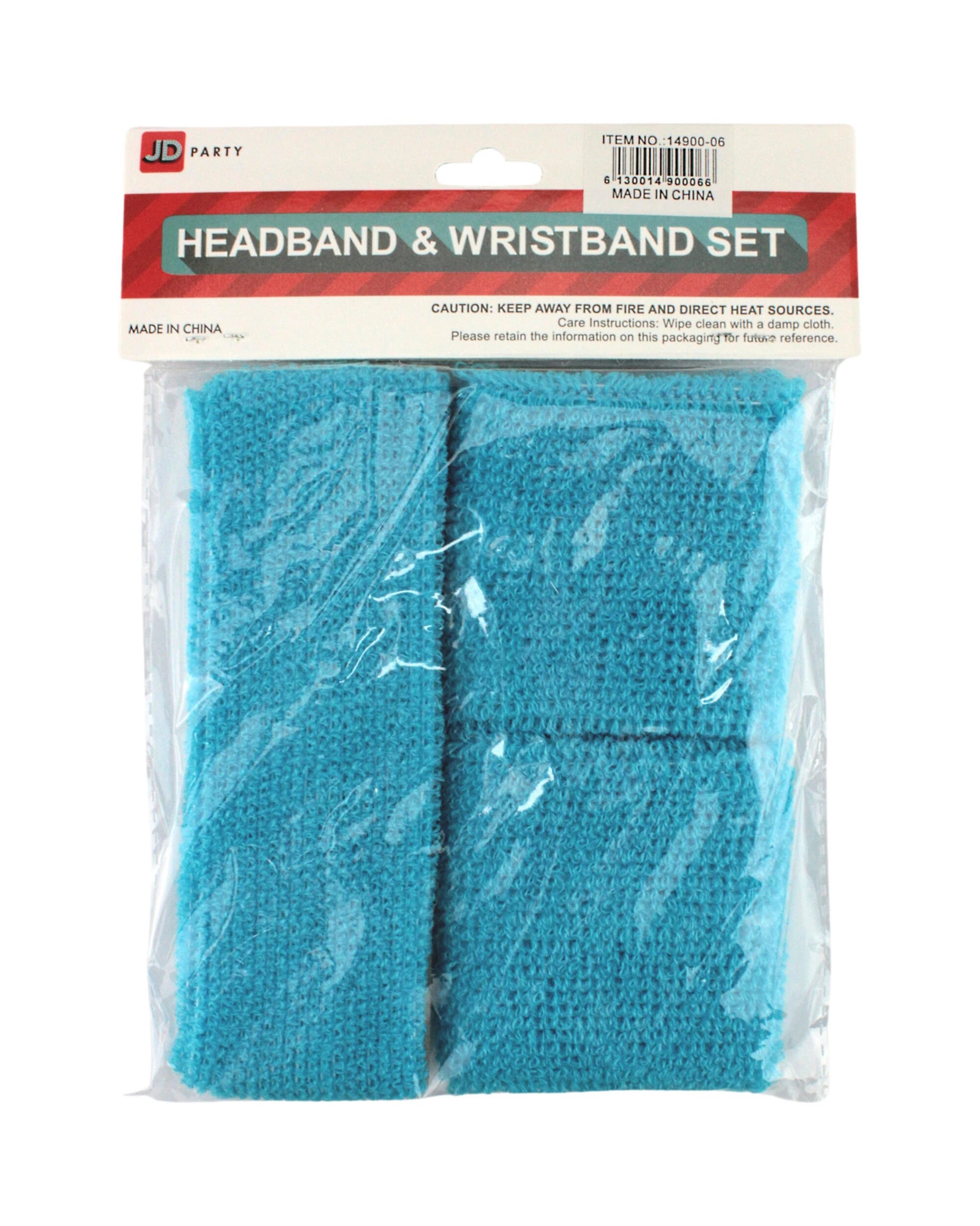 3 Partyrama Bright Blue Sweatband Set - Blue, 3 of 3