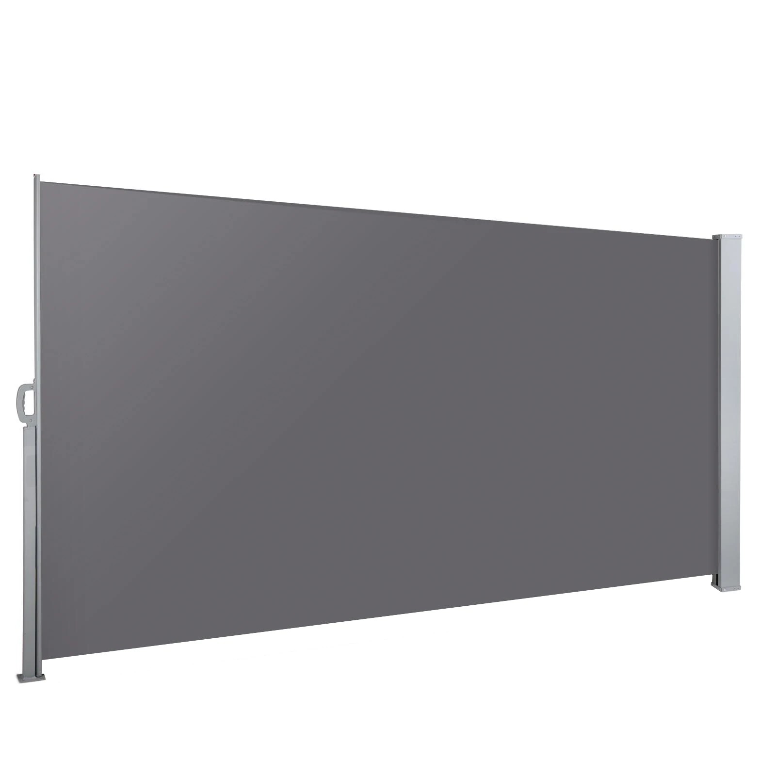 1 Instahut Side Awning Sun Shade Outdoor Blinds Retractable Screen 1.4X3M GR - Grey, 1 of 6
