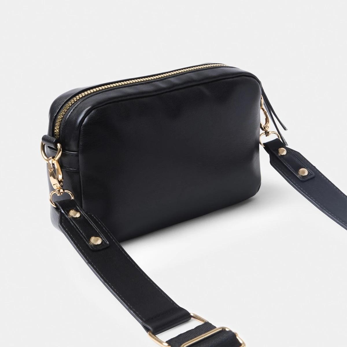 3 Quilted Crossbody Bag BLACK, 3 of 5