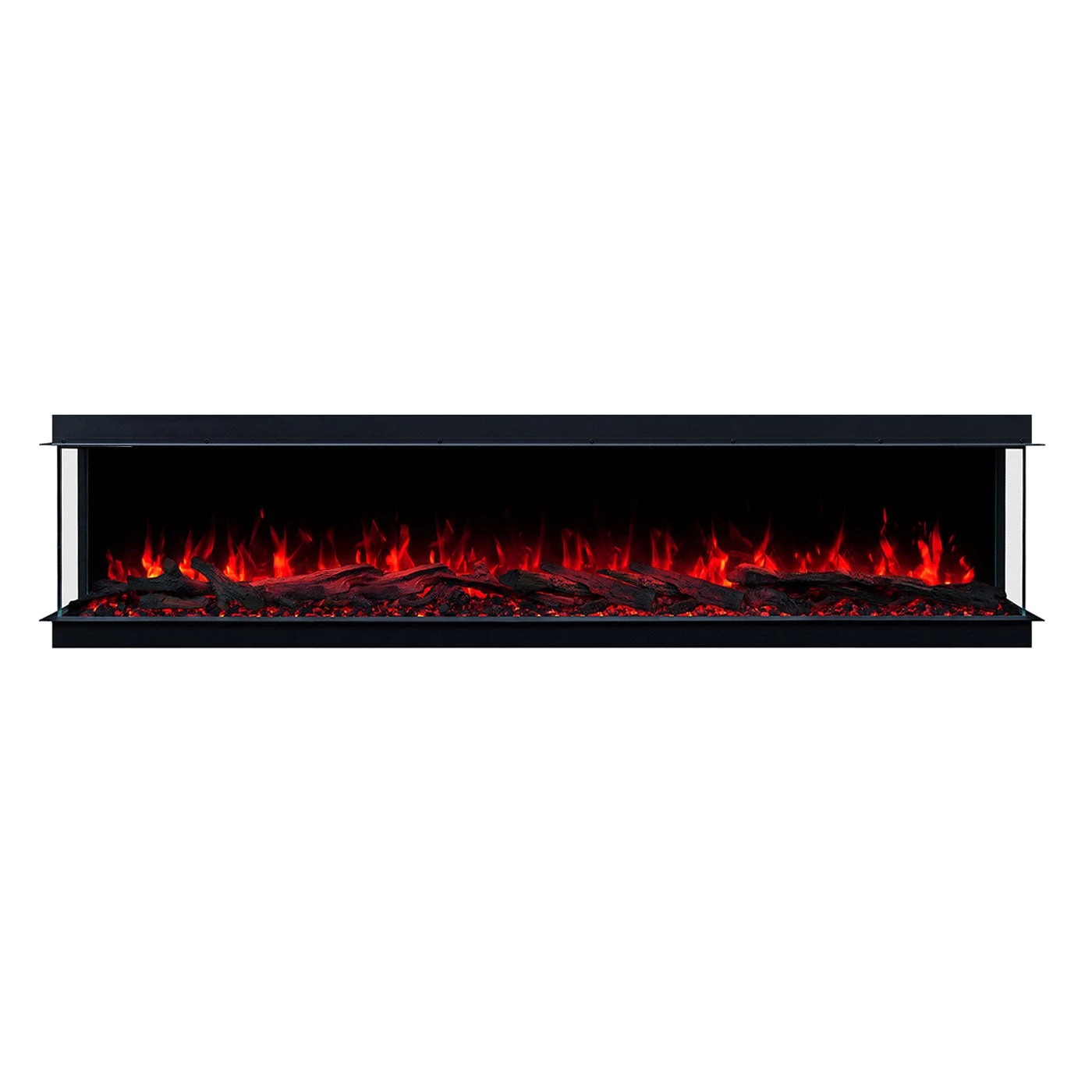 3 Moda Living Devon 3-Sided 78 inch Extra Deep Electric Fireplace - Black, 3 of 6