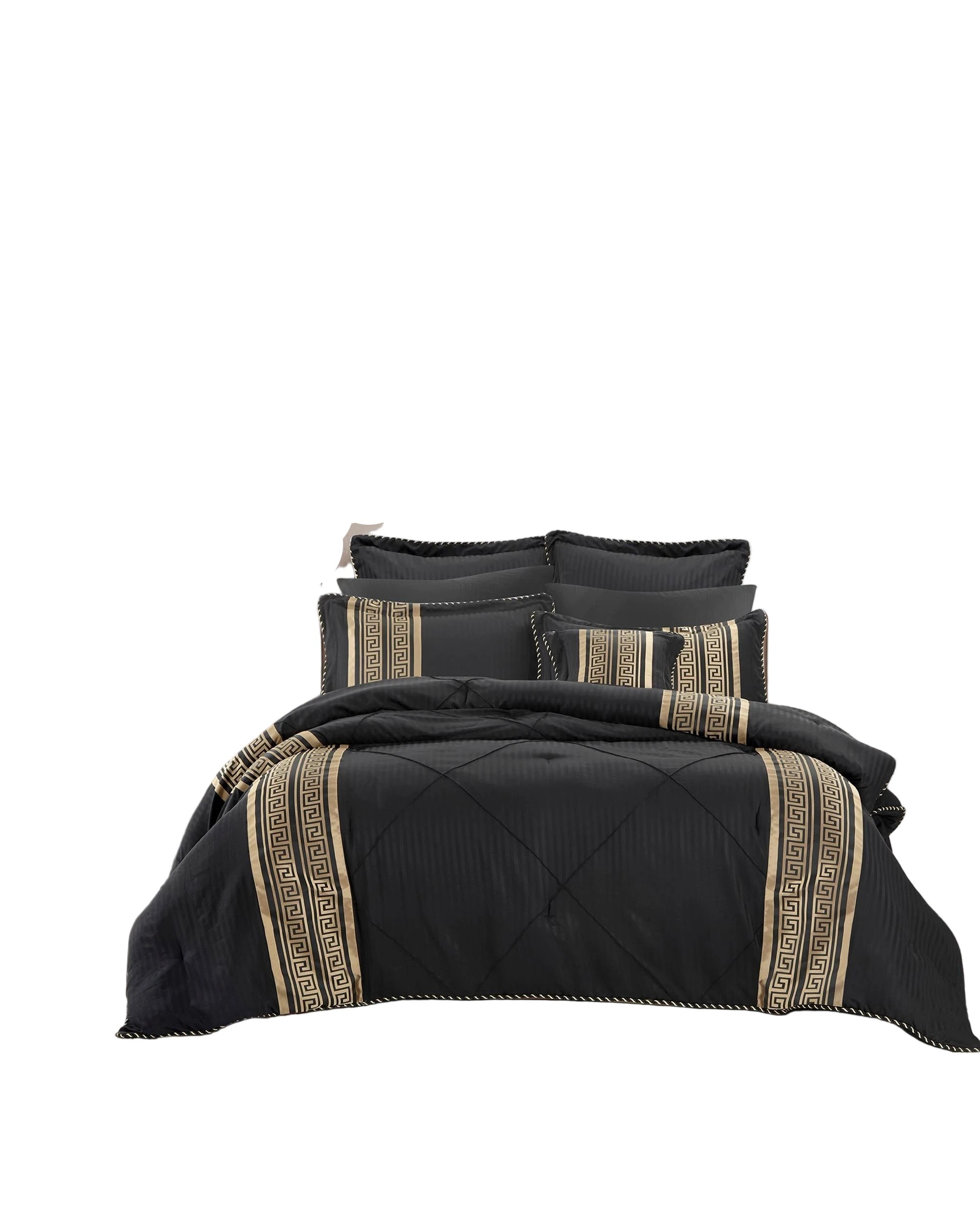 1 Bianca Bedding Raffaello Black &amp; Gold 6-Piece Quilted Comforter Set - Black, 1 of 7