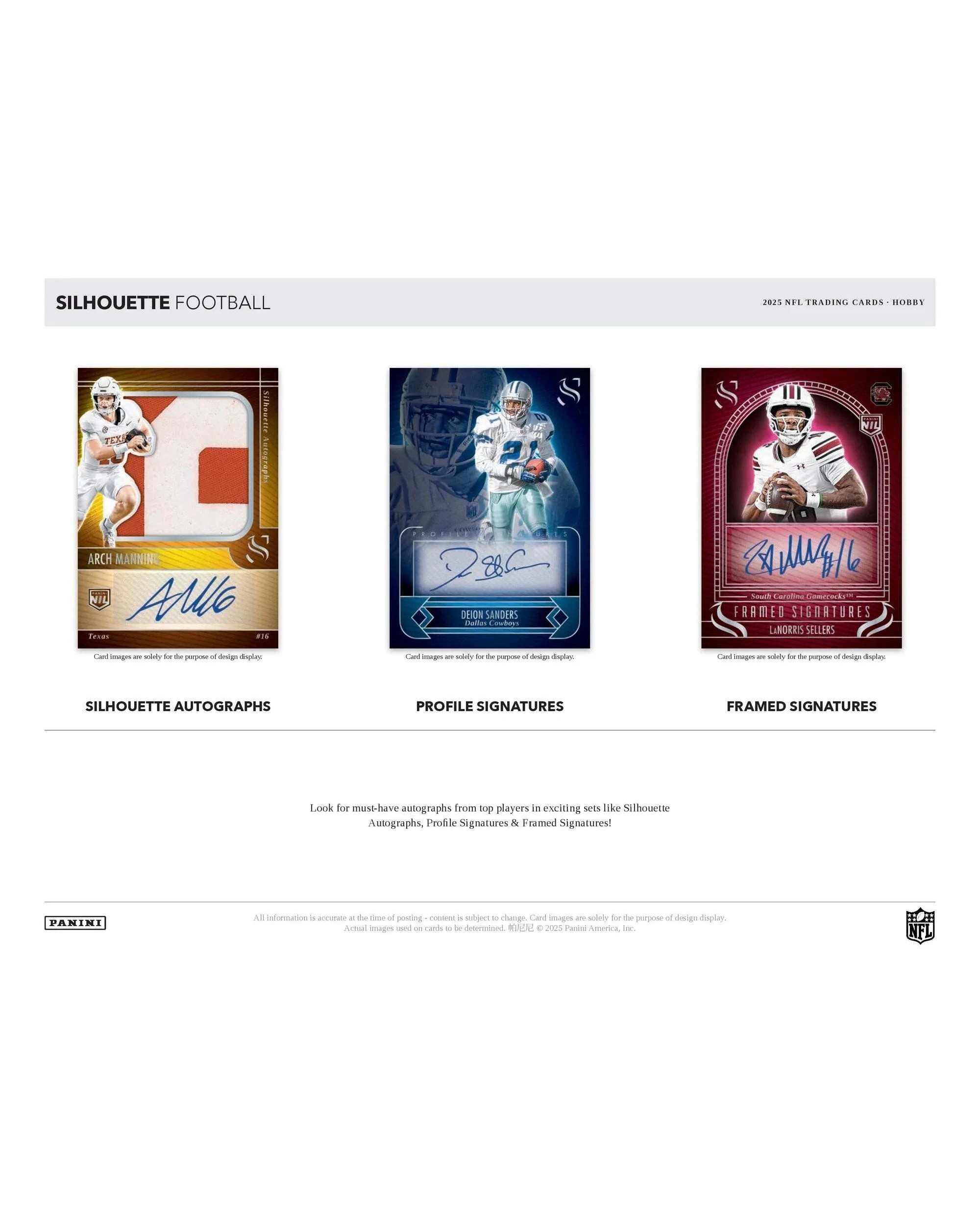 6 Panini 2025 Silhouette NFL Football Hobby Box, 6 of 7