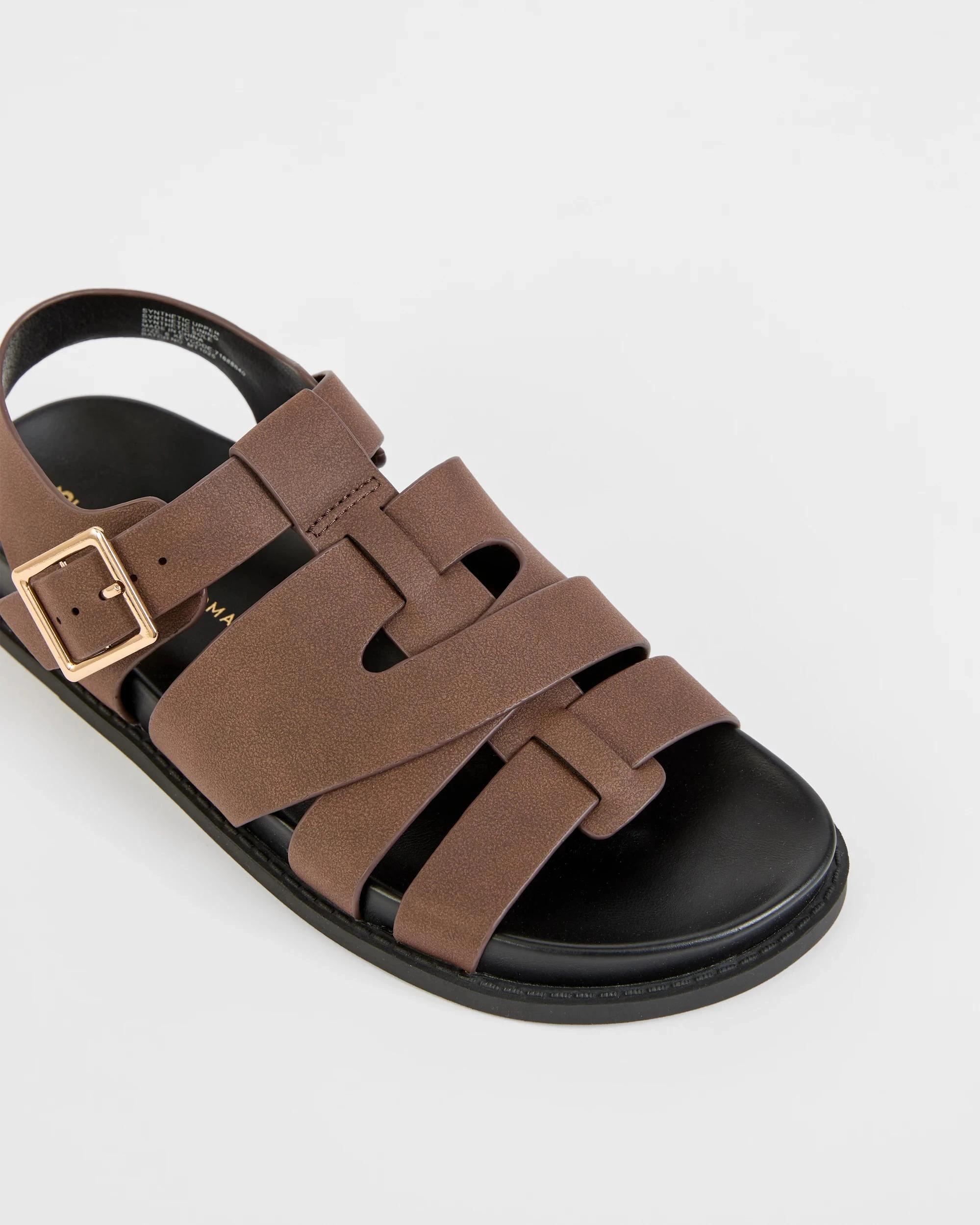 2 Target Woman Back Strap Caged Toe Moulded Sandal - Peta CHOCOLATE BROWN, 2 of 3