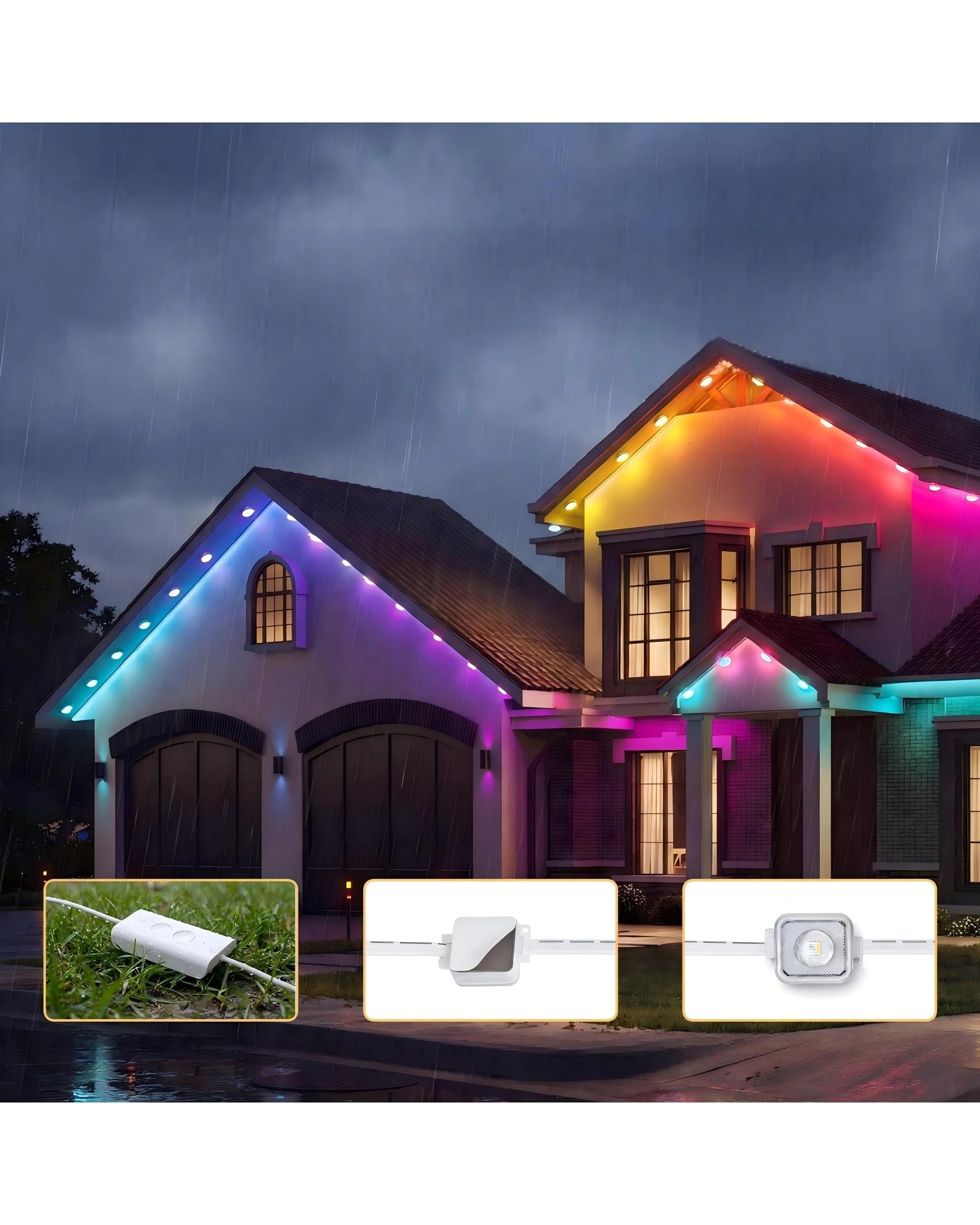 3 Advwin Outdoor String Lights 30m 60 LED IP67 Waterproof - White, 3 of 8