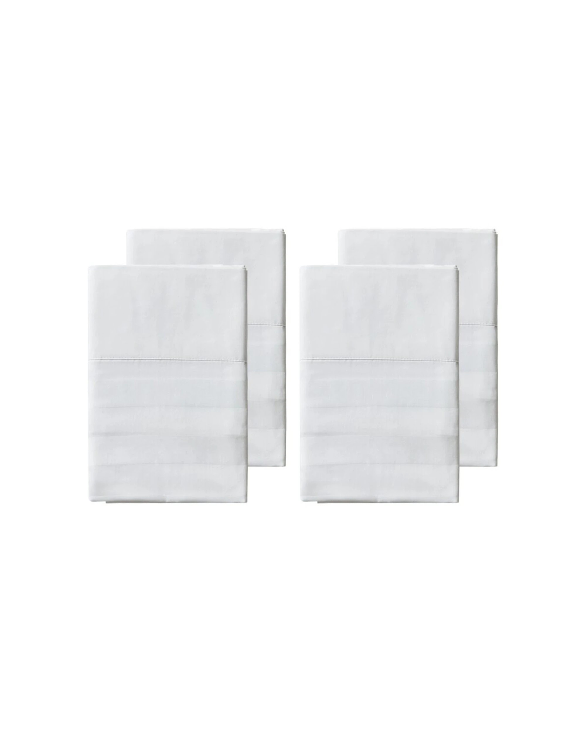 1 Grosvenor House 2PK 500TC Hotel Stripe Tailored European Pillowcases - White, 1 of 4