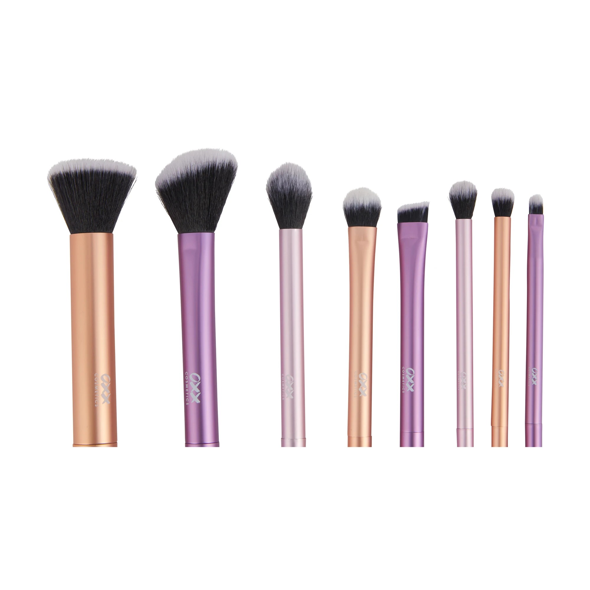 3 OXX Cosmetics 8 Piece Metallic Makeup Brush Set, 3 of 4
