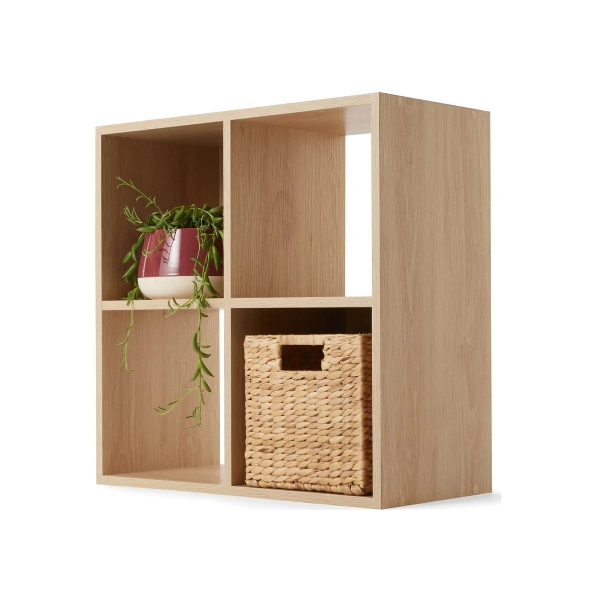 3 4 Cube Display Storage Unit - Oak, 3 of 4