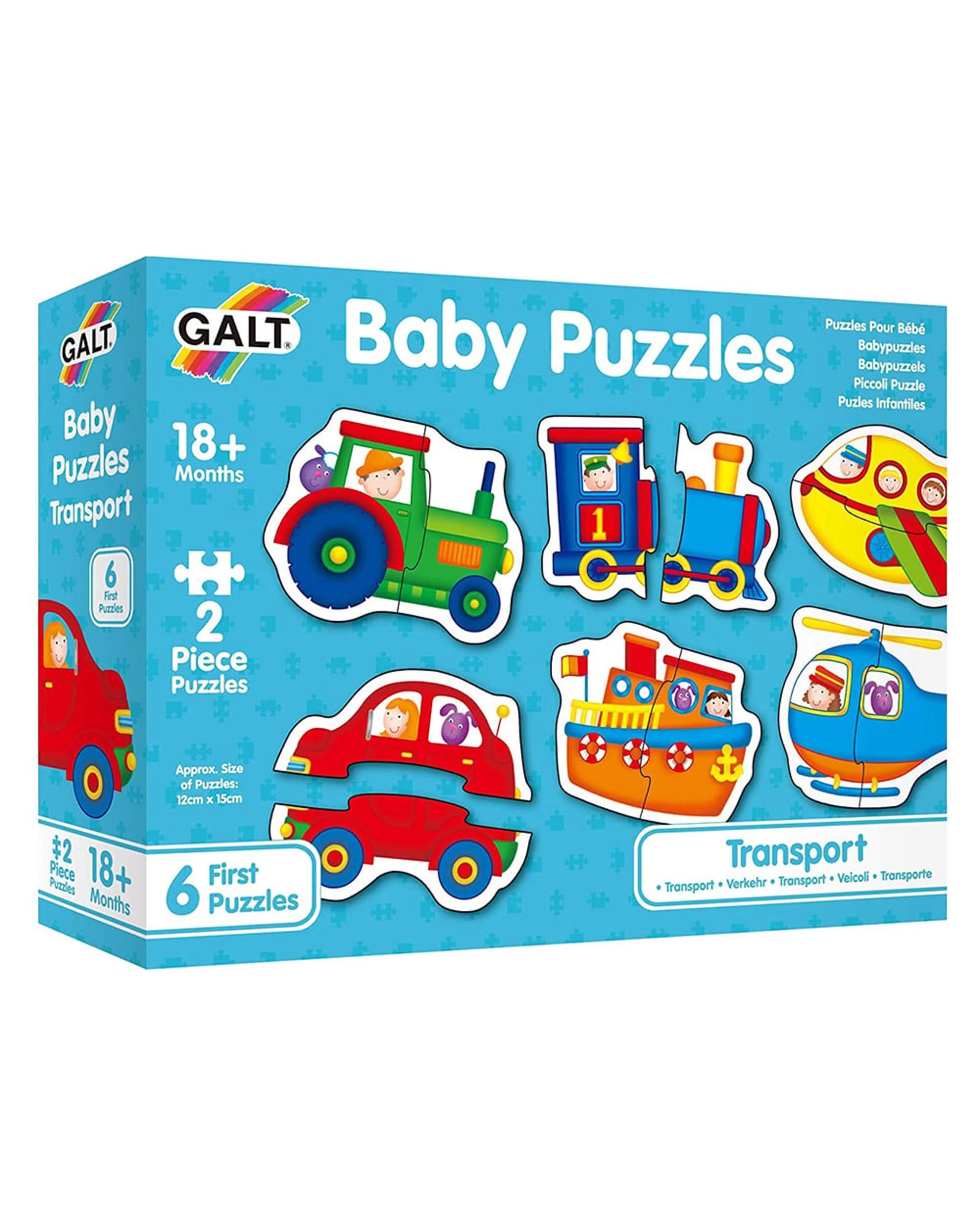 1 Galt Toys Baby Puzzles Transport 2 Piece Jigsaw Puzzles, 1 of 1