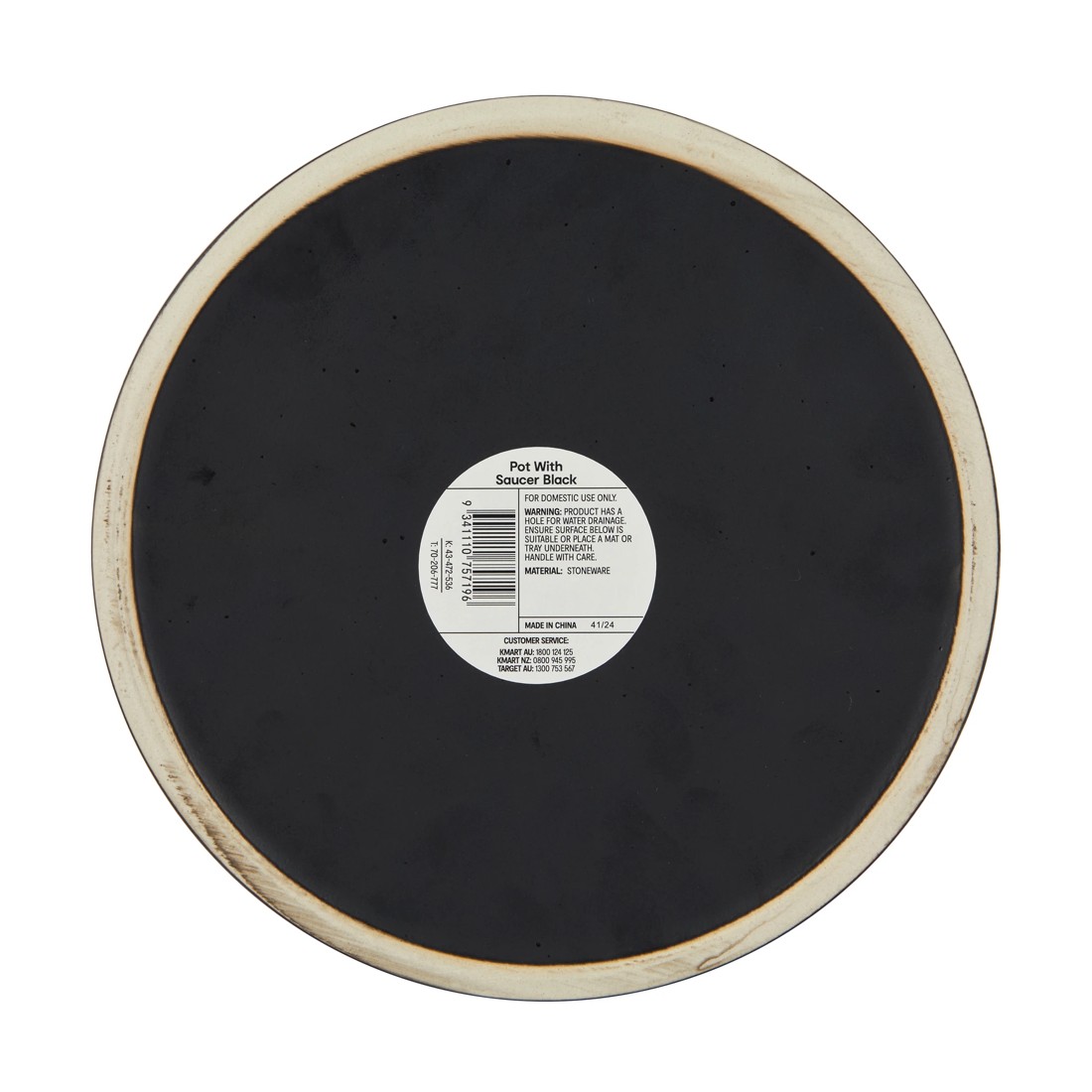 4 Pot with Saucer - Black, 4 of 4