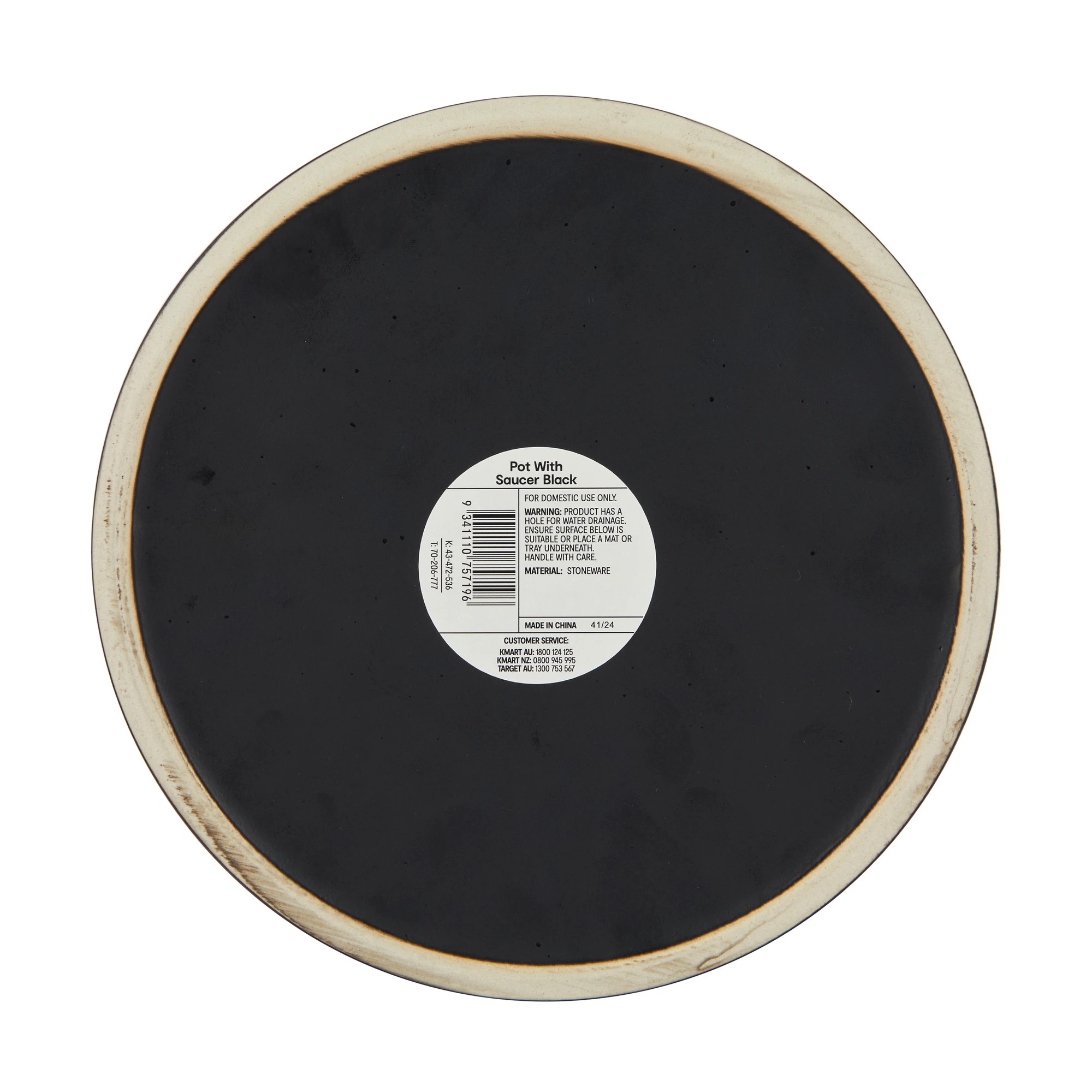 4 Pot with Saucer - Black, 4 of 4