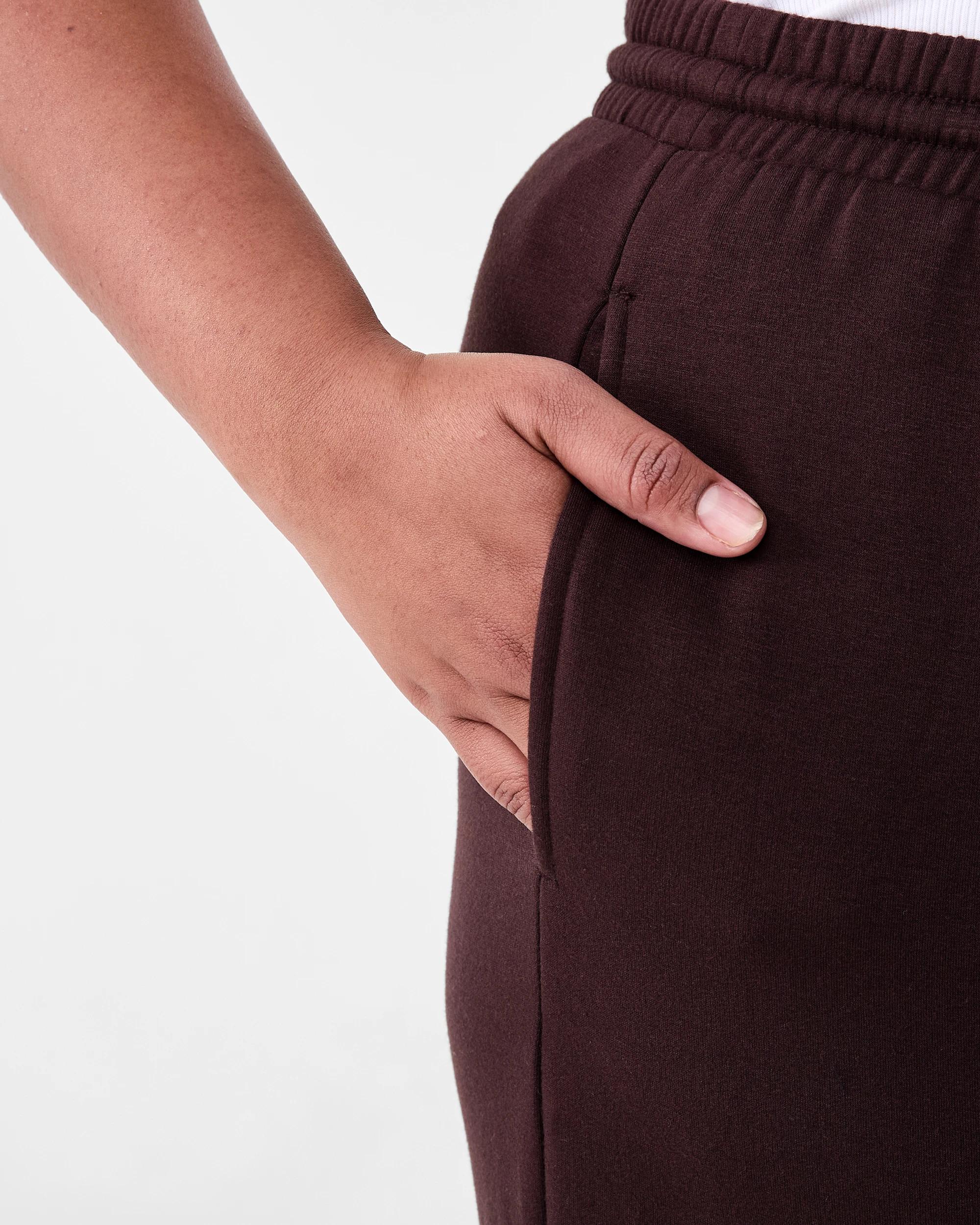 5 Curve Soft Touch Wide Leg Trackpants Choc Plum, 5 of 5