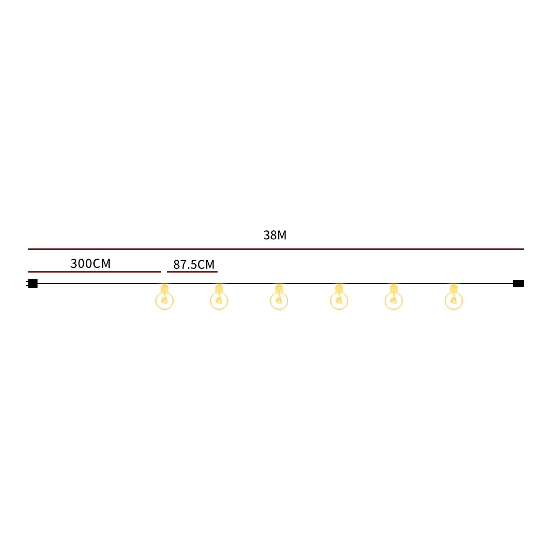 2 Emitto Festoon String Lights Kits Wedding Party Waterproof Garden Decor Lights 38m, 2 of 5