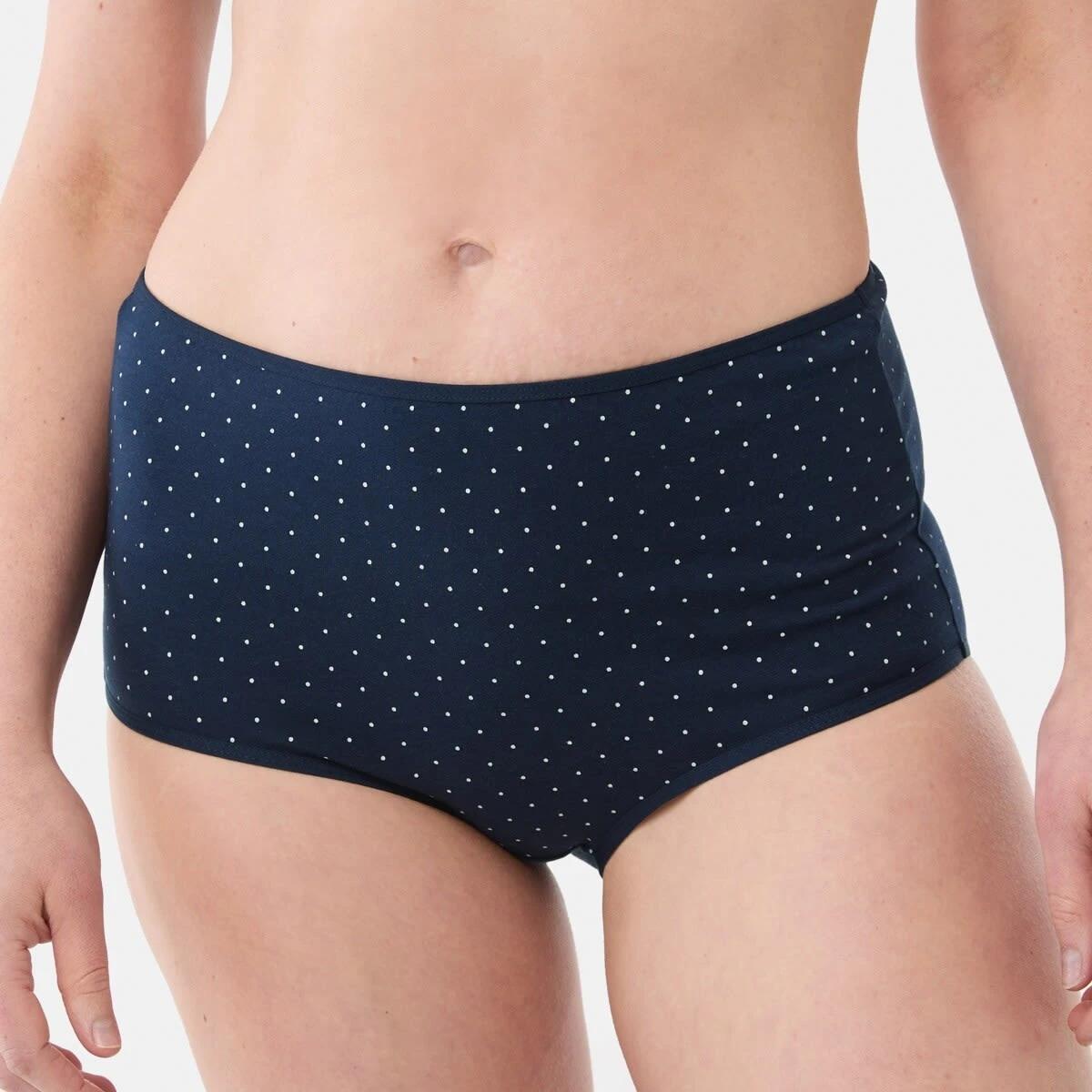 5 5 Pack Cotton Stretch Full Briefs Navy Spot, 5 of 9
