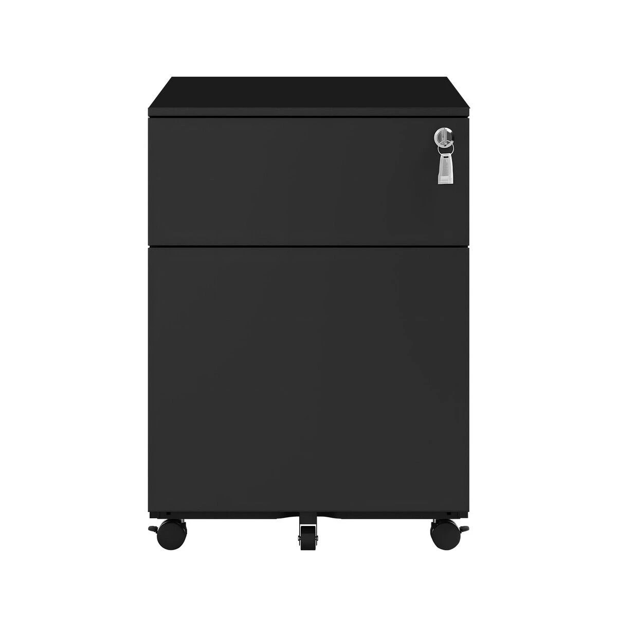 1 Ausway 2 Drawer File Cabinet Under Desk Steel, 1 of 5