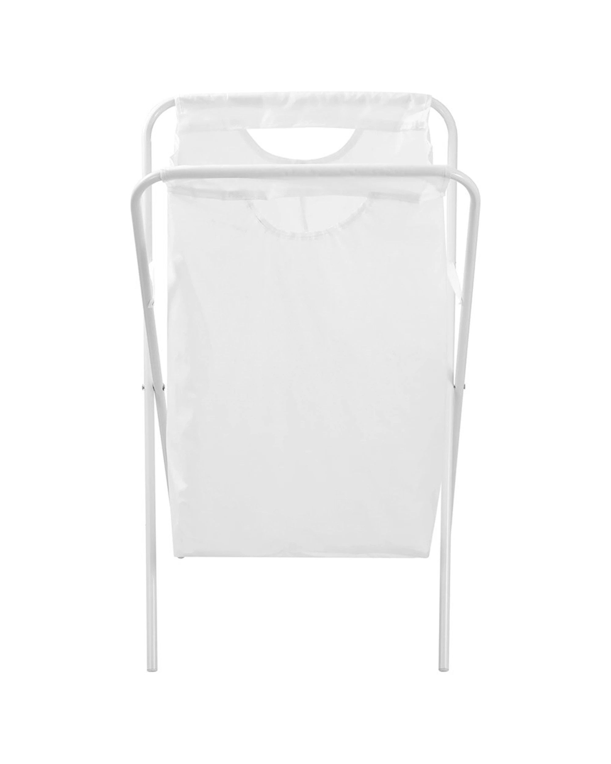 3 Boxsweden Foldaway Laundry Hamper Basket Space Saver Durable 42x64cm - White, 3 of 5