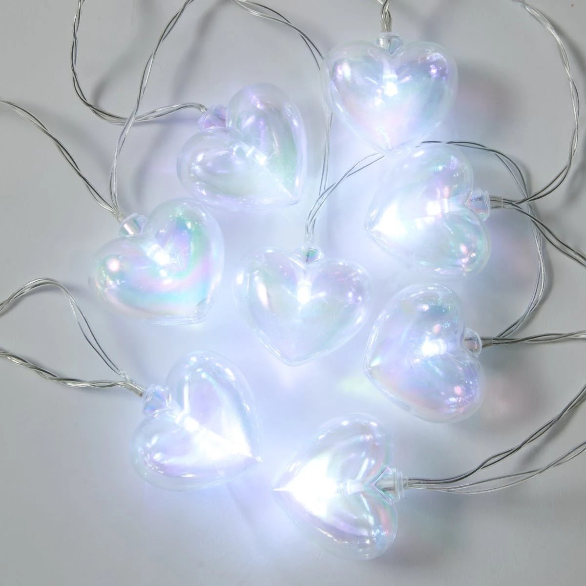 4 Iridescent Heart String Lights, 4 of 8