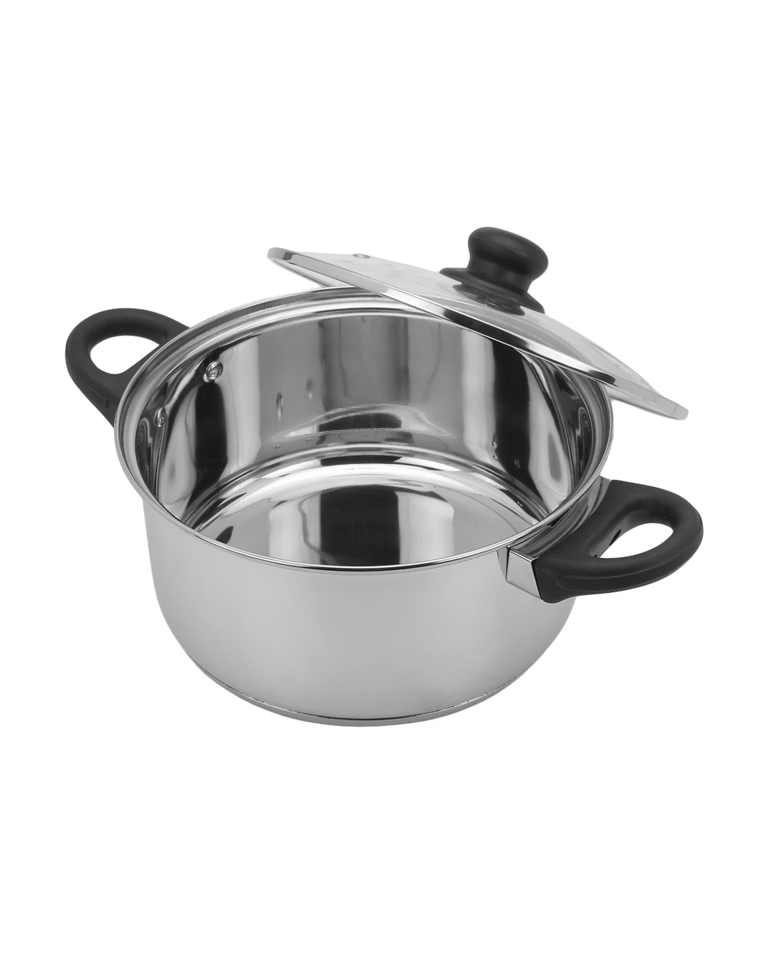 2 24cm Stainless Steel Casserole Dish with Lid, 2 of 2