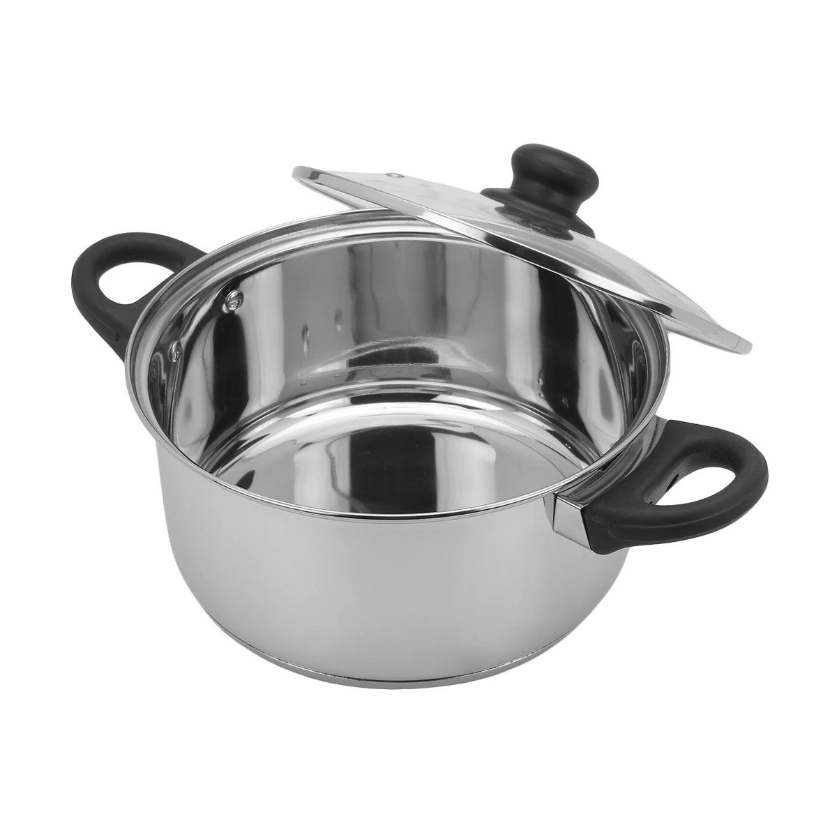 2 24cm Stainless Steel Casserole Dish with Lid, 2 of 2