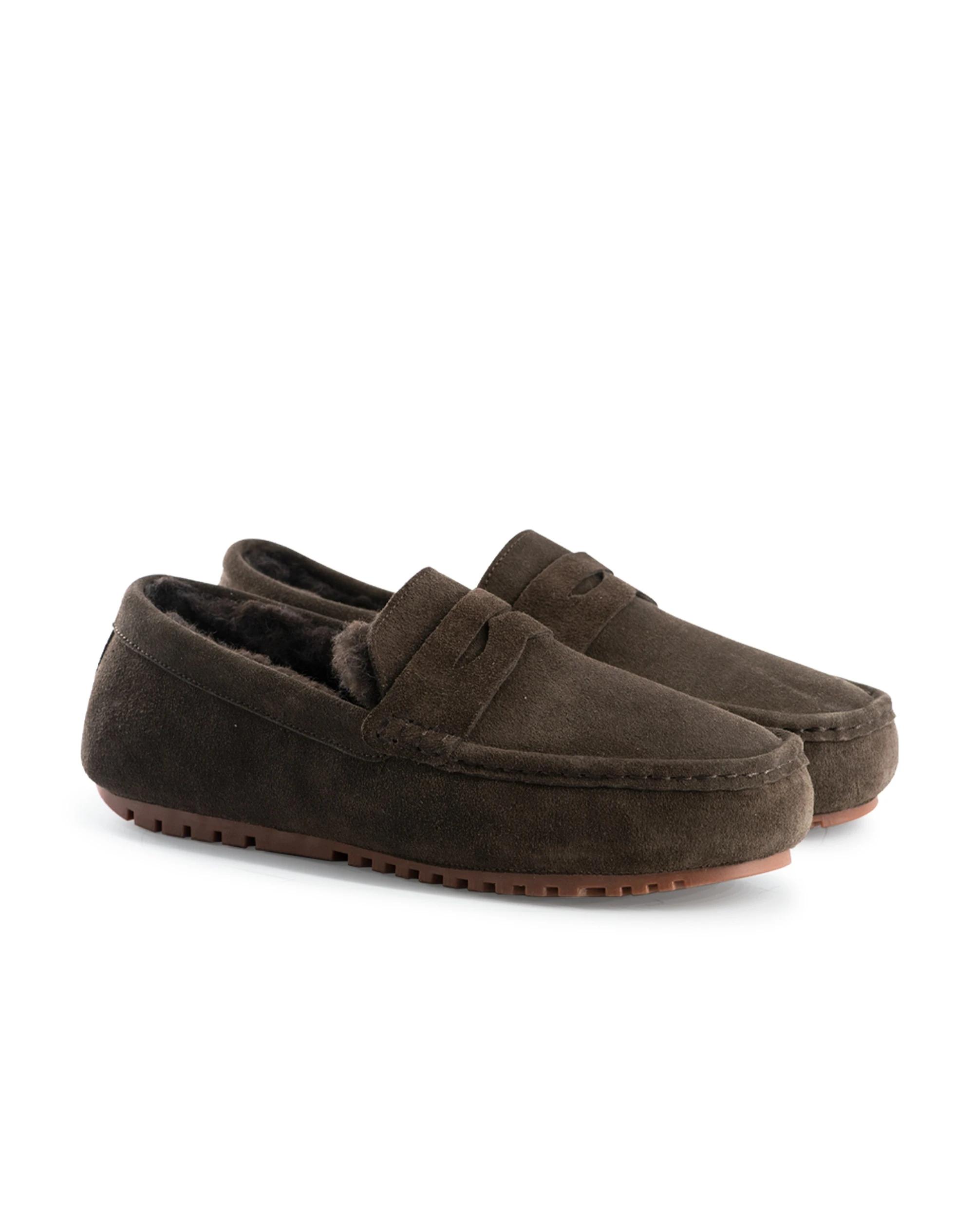 2 Aus Wooli Hand Stitched Unisex Sheepskin Moccasin - Terrigal CHOCOLATE, 2 of 5
