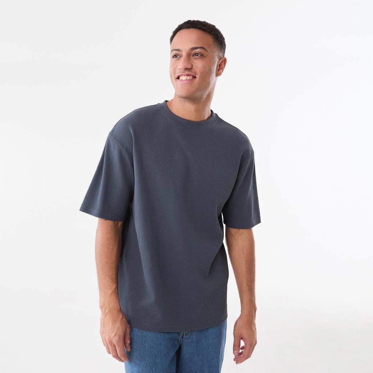 1 Oversized Waffle T-shirt FADED OMBRE, 1 of 5