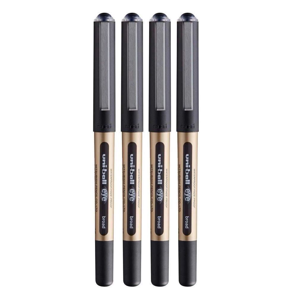 2 Uni-Ball Eye Broad Rollerball Pen 1mm Black 4 Pack, 2 of 2