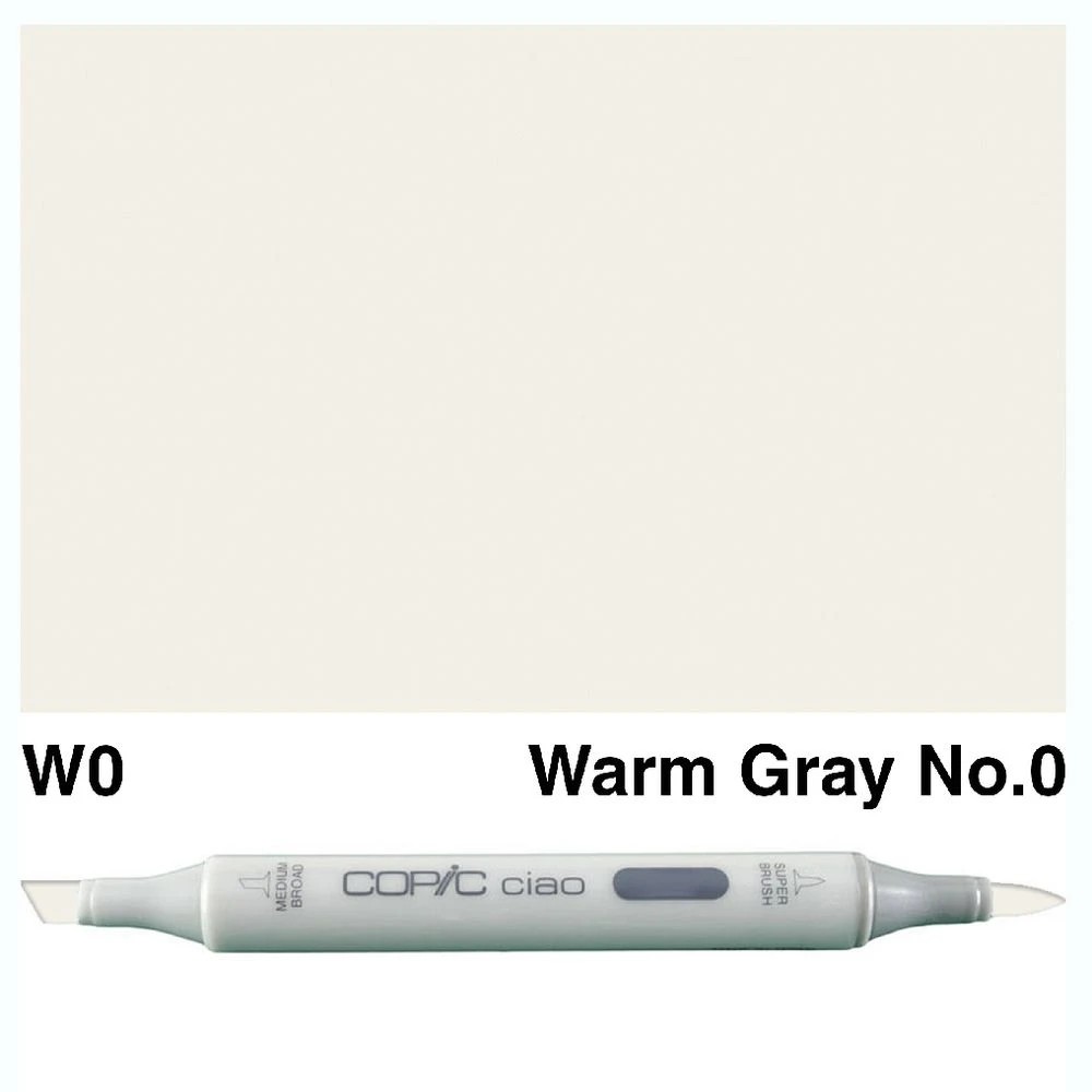 3 Copic Ciao Dual Nib Marker W0 Warm Gray No.0, 3 of 3