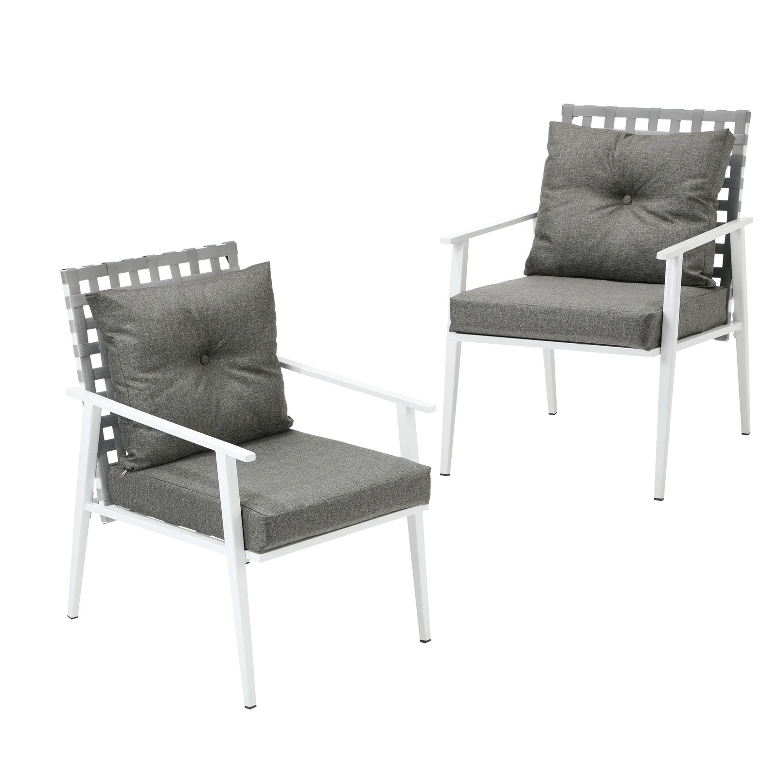 8 Livsip Outdoor Rattan Chairs Setting Garden Patio Lounge Armchair 2PCS - Multi, 8 of 9
