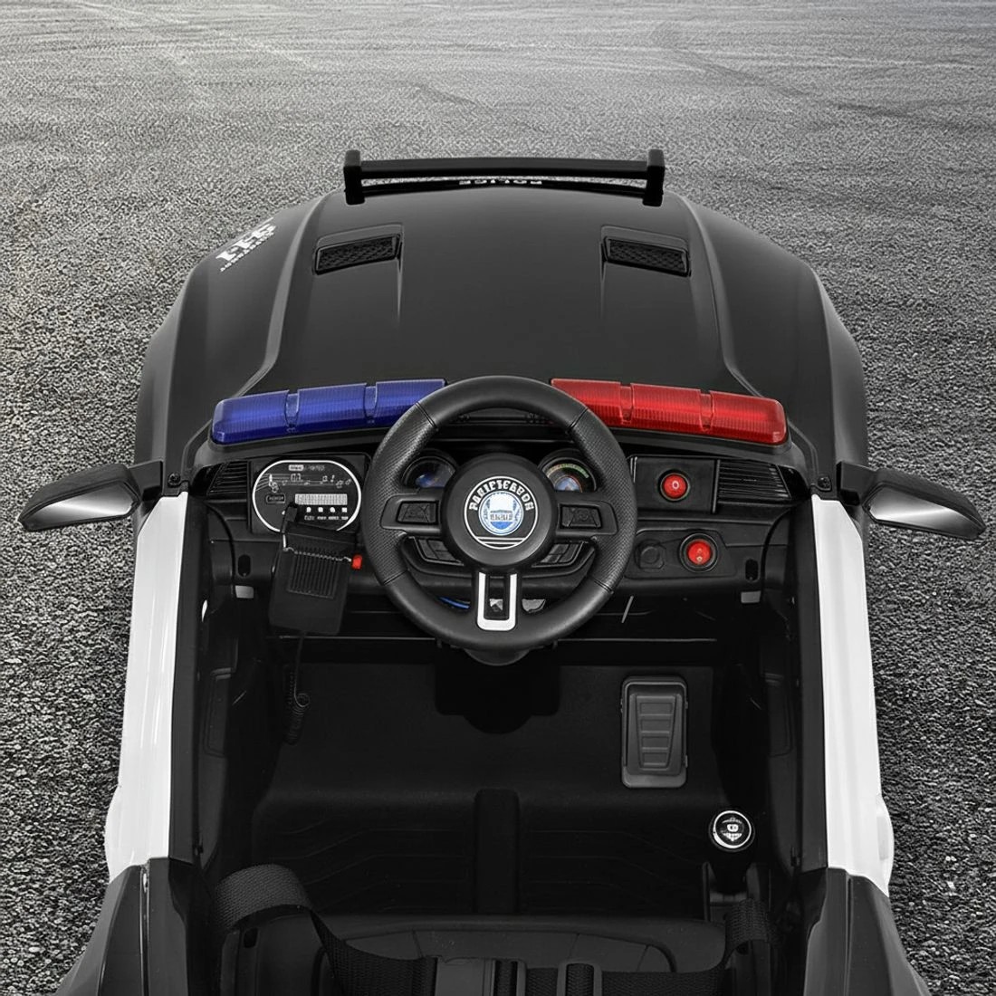 5 Rigo Kids Ride On Car Electric Patrol Police Cars Battery Powered Toys 12V - Black, 5 of 6