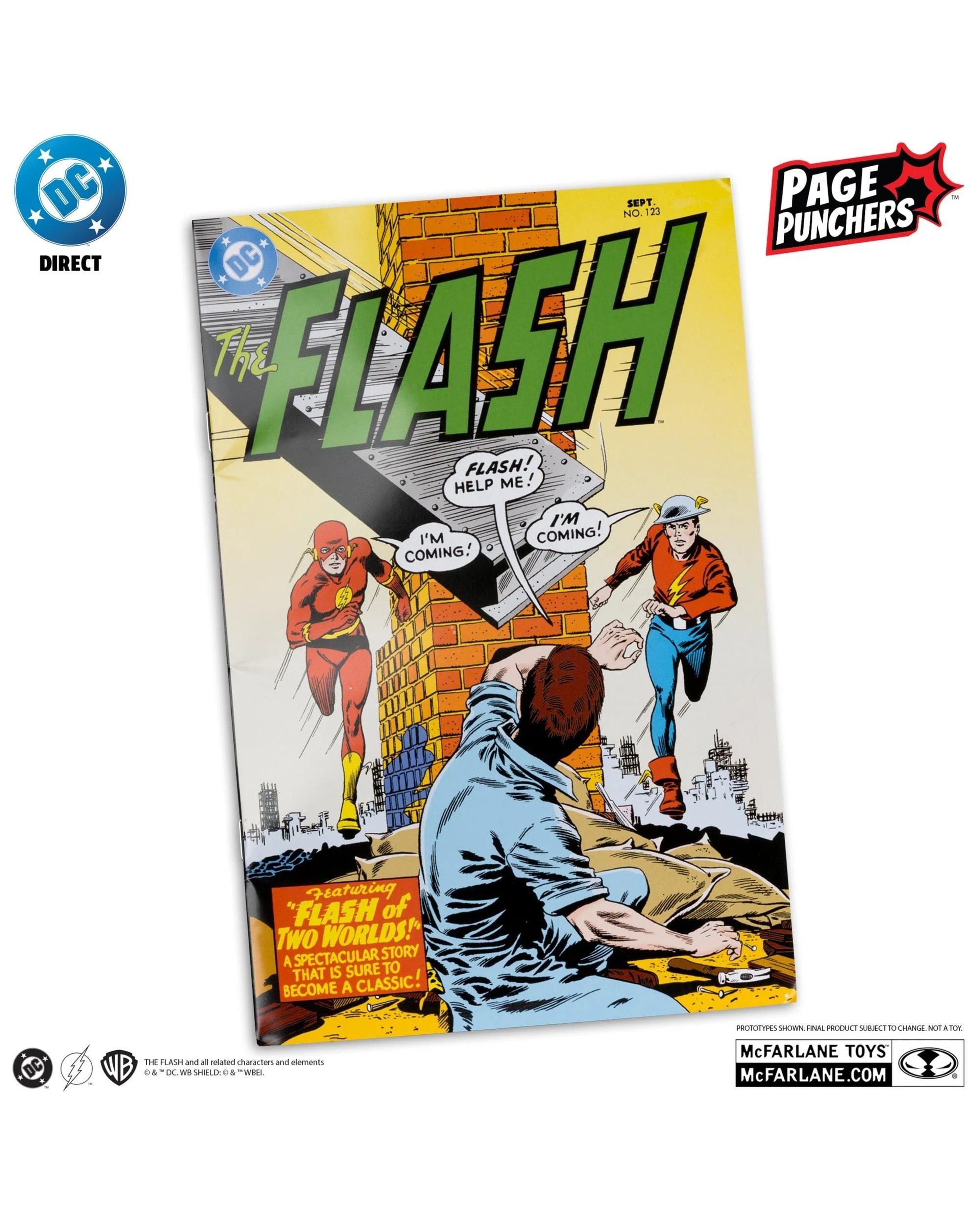 7 DC Direct Page Punchers The Flash #123 Barry Allen 7 inch Figure With Comic, 7 of 9