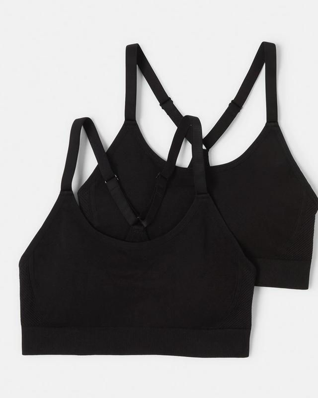 2 Pack Sports Medium Support Seamfree 