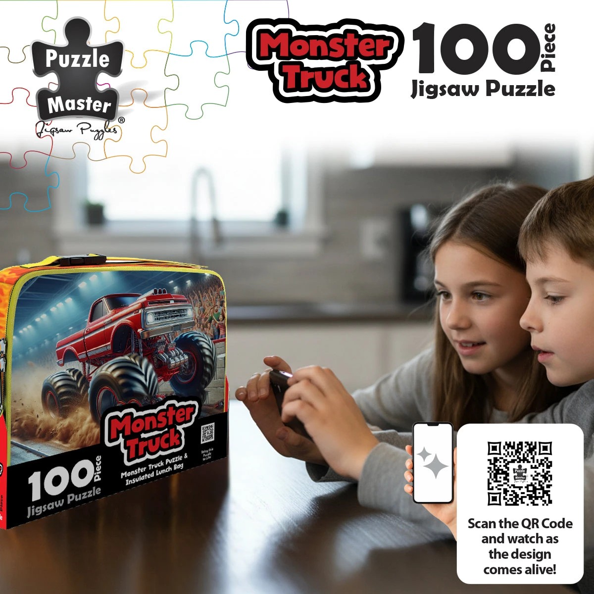 3 Puzzle Master Monster Truck Jigsaw & Lunch Box Cooler, 3 of 6