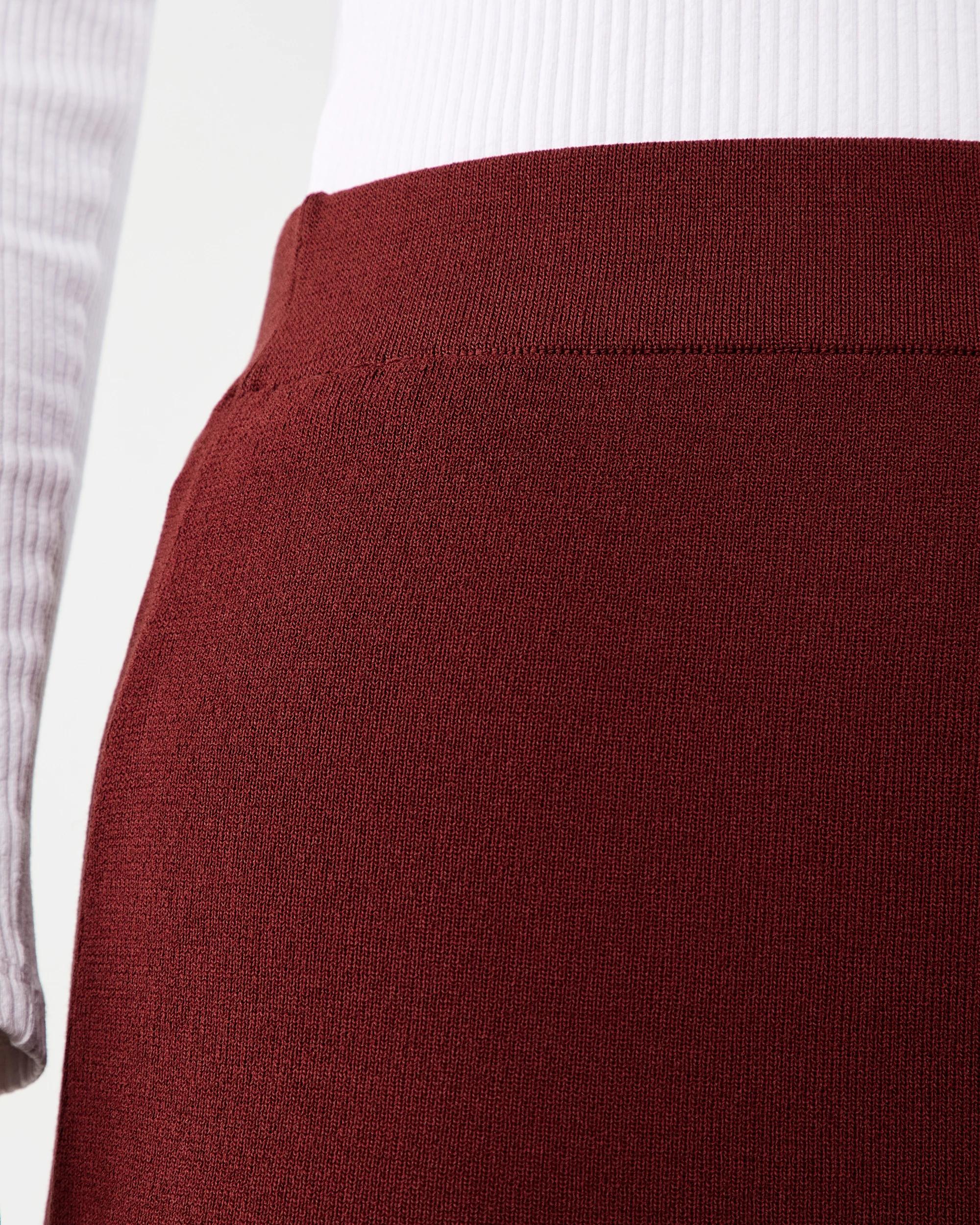4 Rib Knit Skirt Burnt Rust, 4 of 5