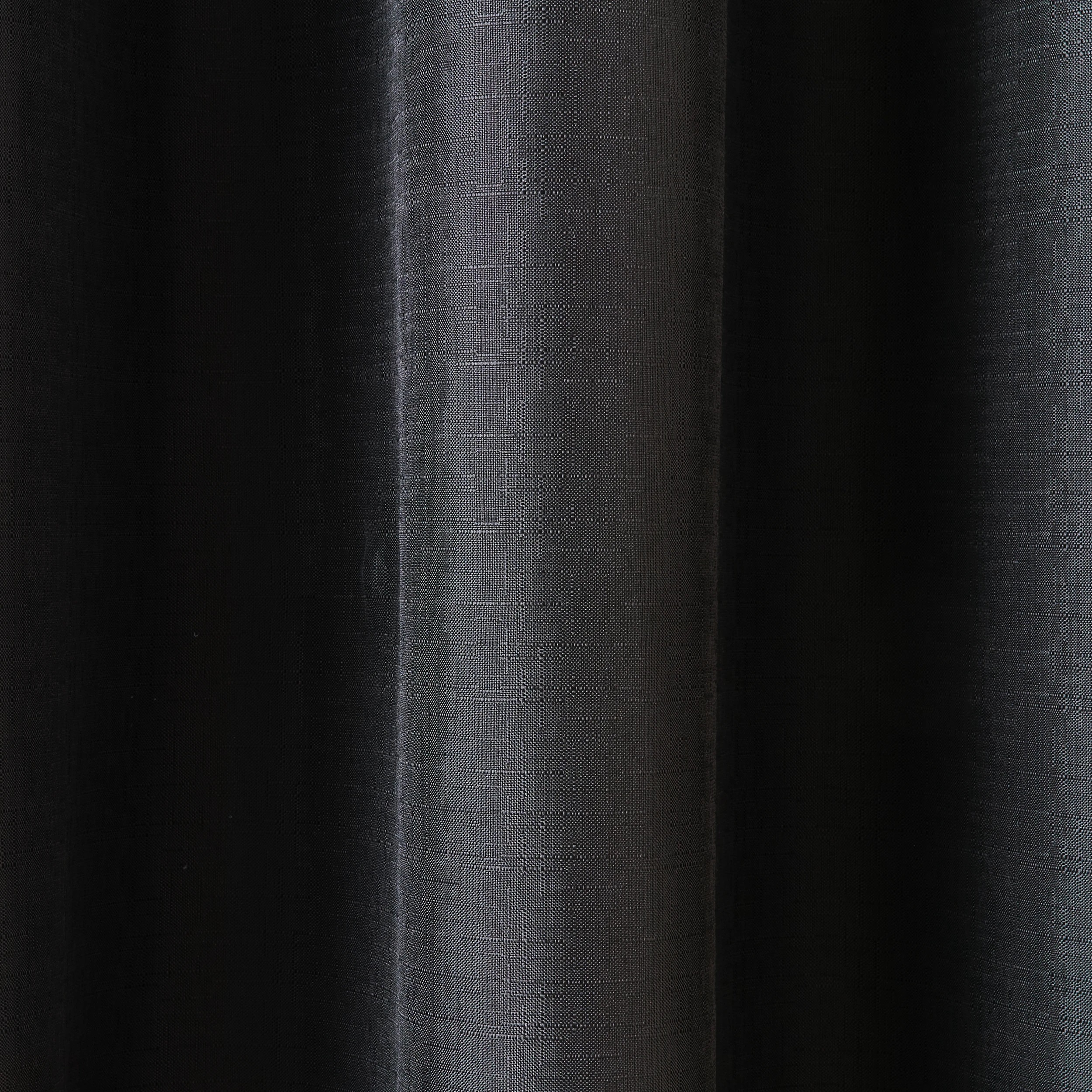 4 Monaco Long Block Out Curtain - Black - 140cm x 250cm, 4 of 5
