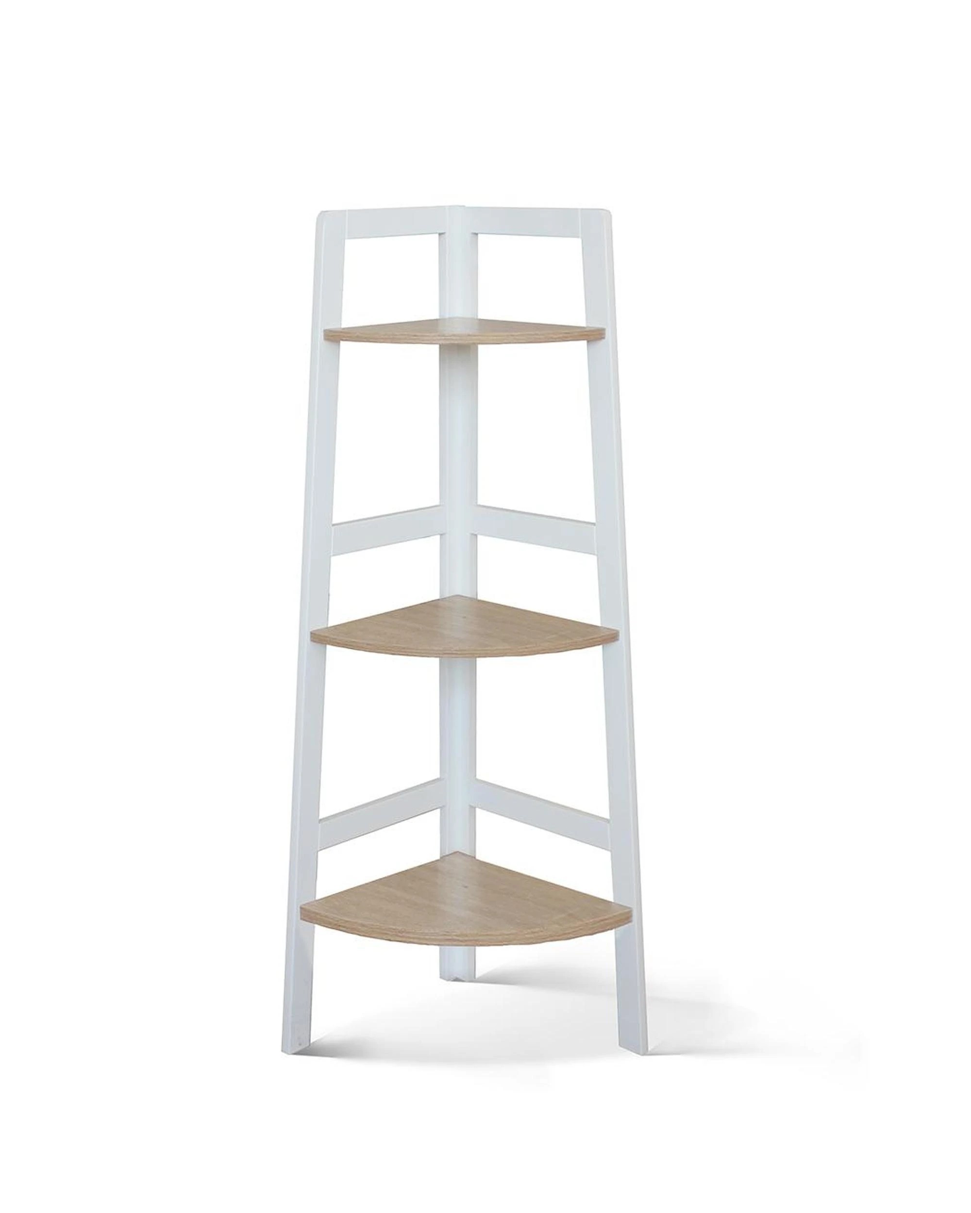 1 Hawaii 3 Tier Display Ladder Corner Shelf Rack White, 1 of 9